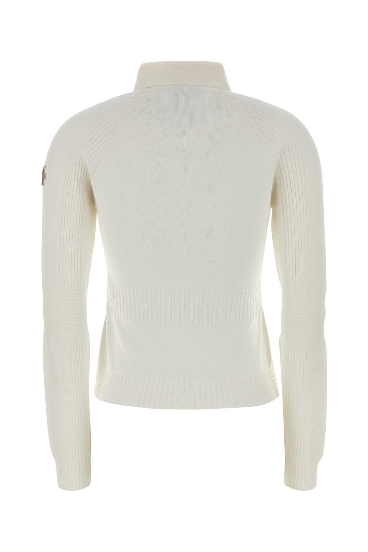 Moncler Grenoble White Knit Cardigan Size XS / US 0-2 / IT 36-38 - 2 Thumbnail