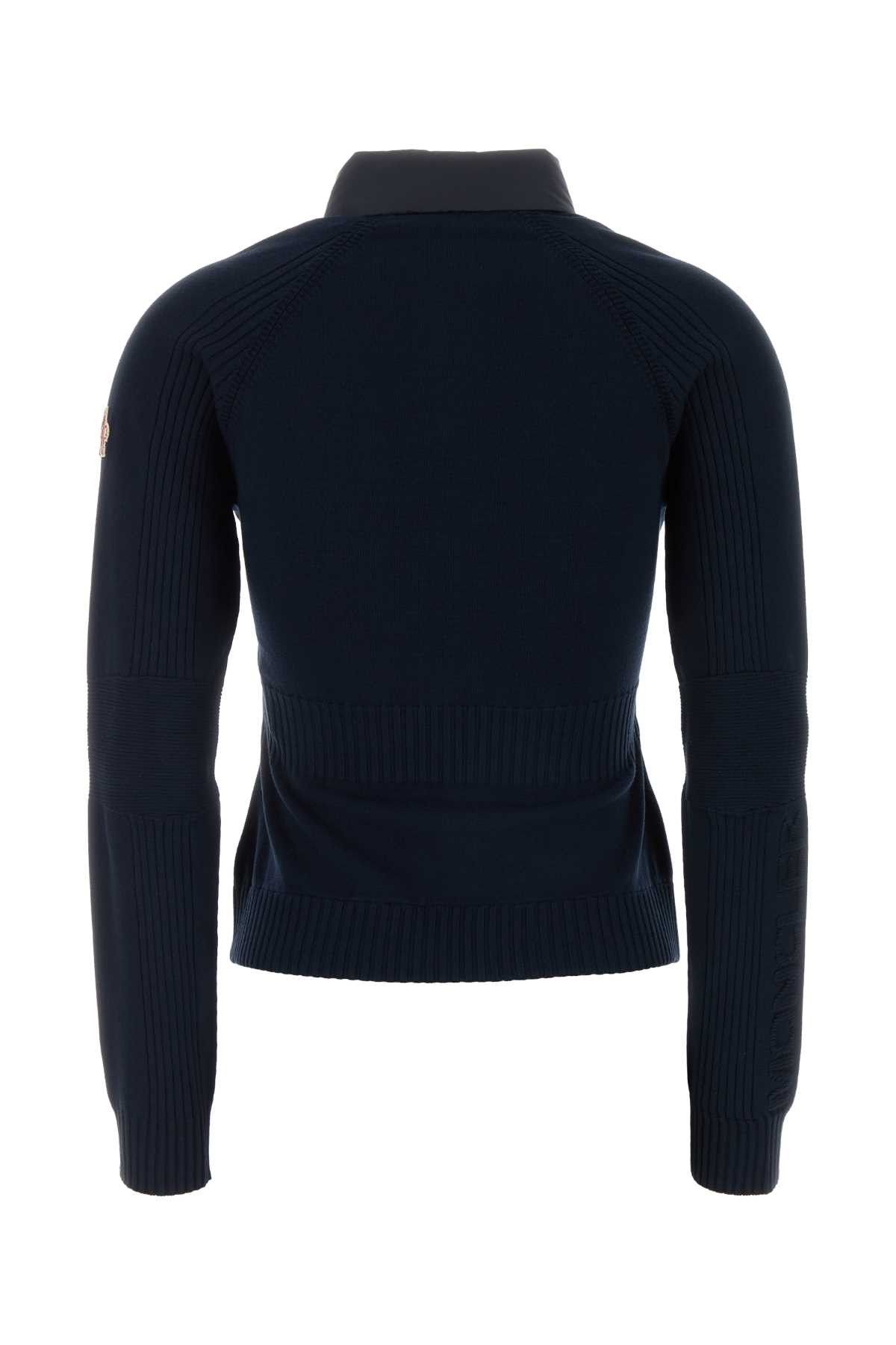 Moncler Grenoble Navy Blue Knit Cardigan Size S / US 4 / IT 40 - 2 Thumbnail