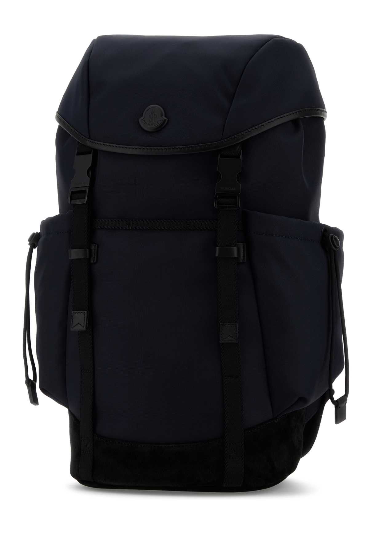 Moncler Midnight Blue Canvas Backpack Size ONE SIZE - 2 Thumbnail
