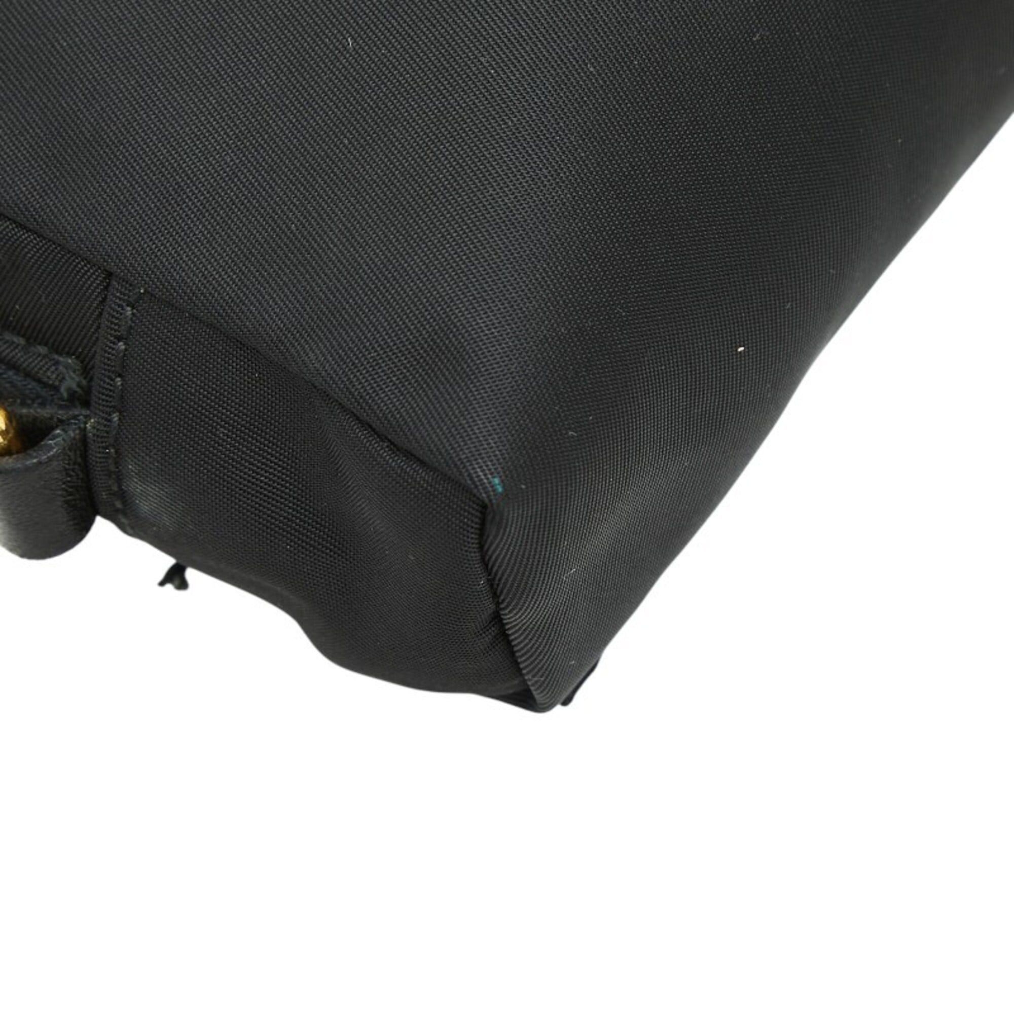 Prada Prada Ribbon Logo Handbag Pouch Black Nylon Women's PRADA Size ONE SIZE - 7 Thumbnail