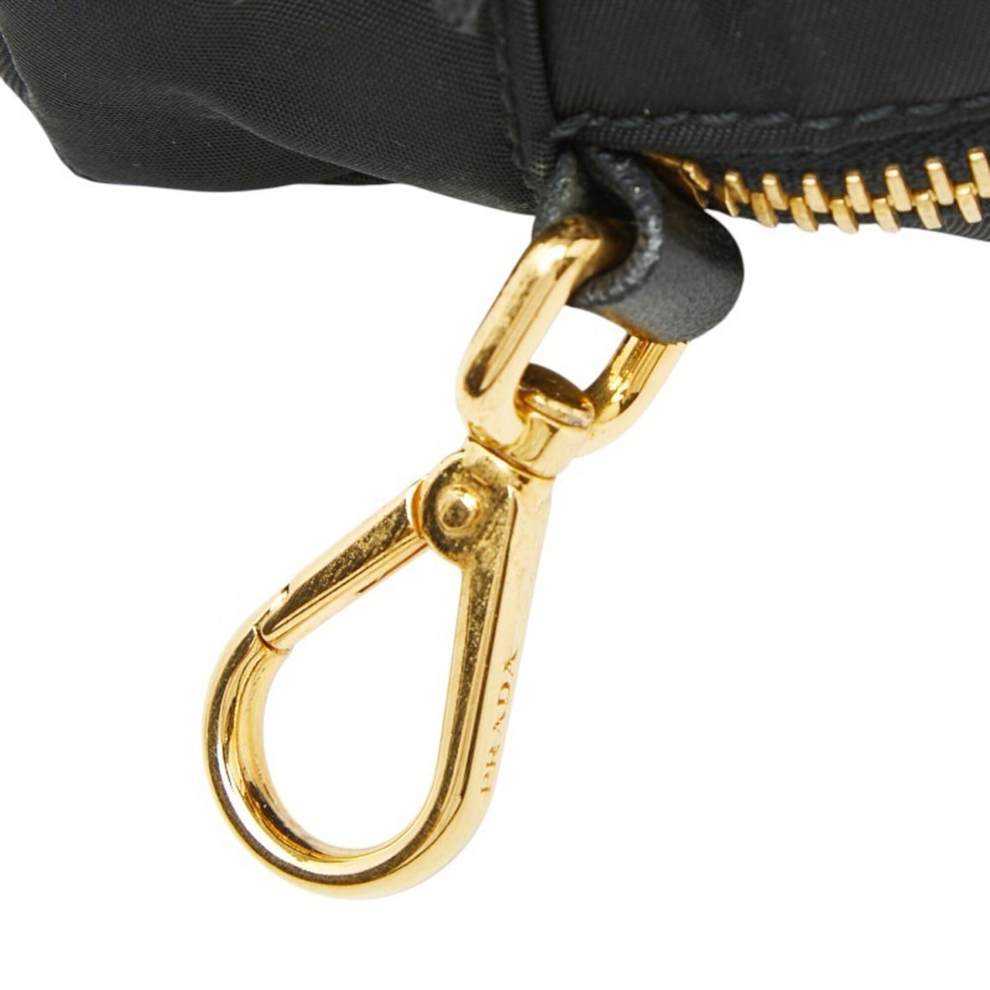 Prada Prada Ribbon Logo Handbag Pouch Black Nylon Women's PRADA Size ONE SIZE - 9 Thumbnail