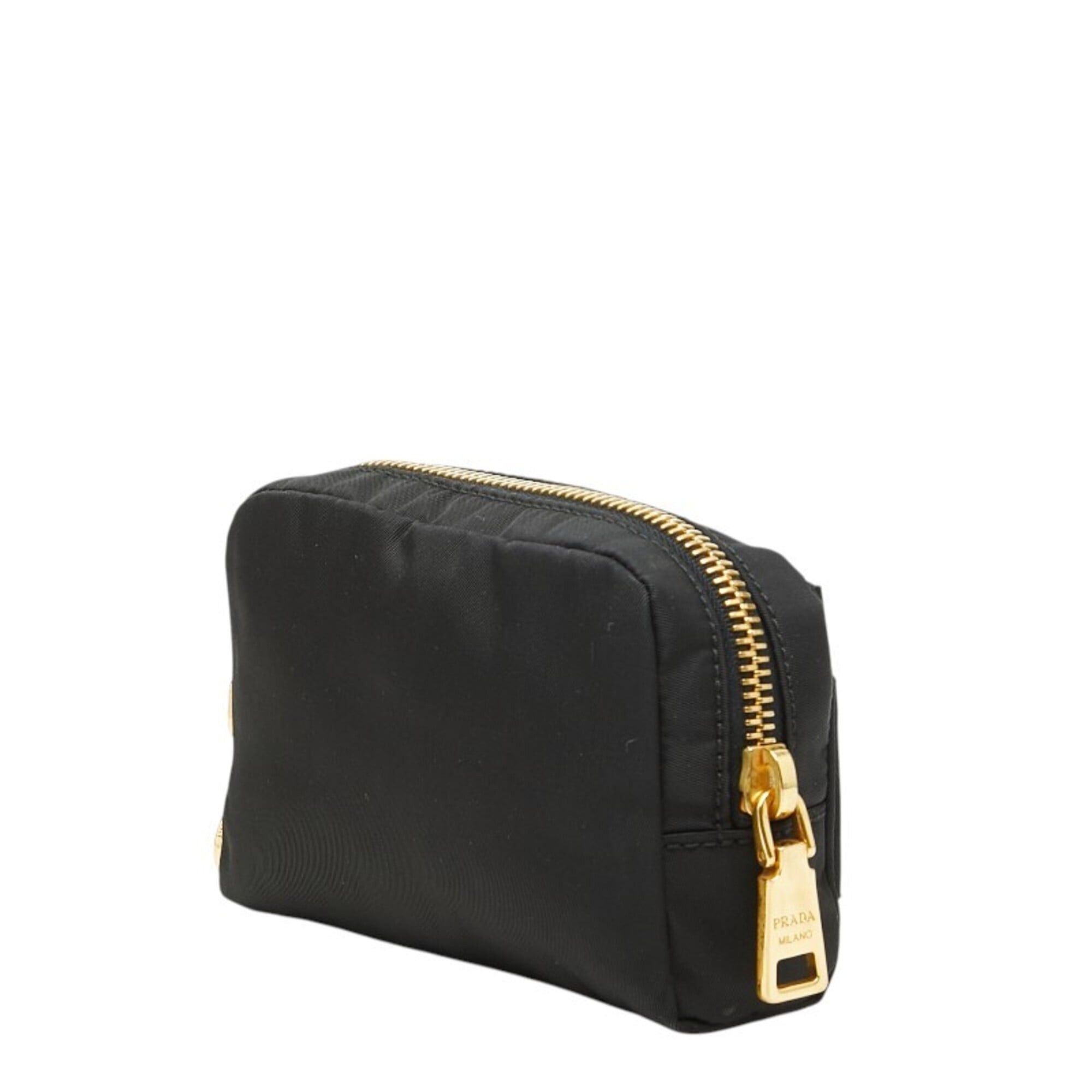Prada Prada Ribbon Logo Handbag Pouch Black Nylon Women's PRADA Size ONE SIZE - 2 Thumbnail