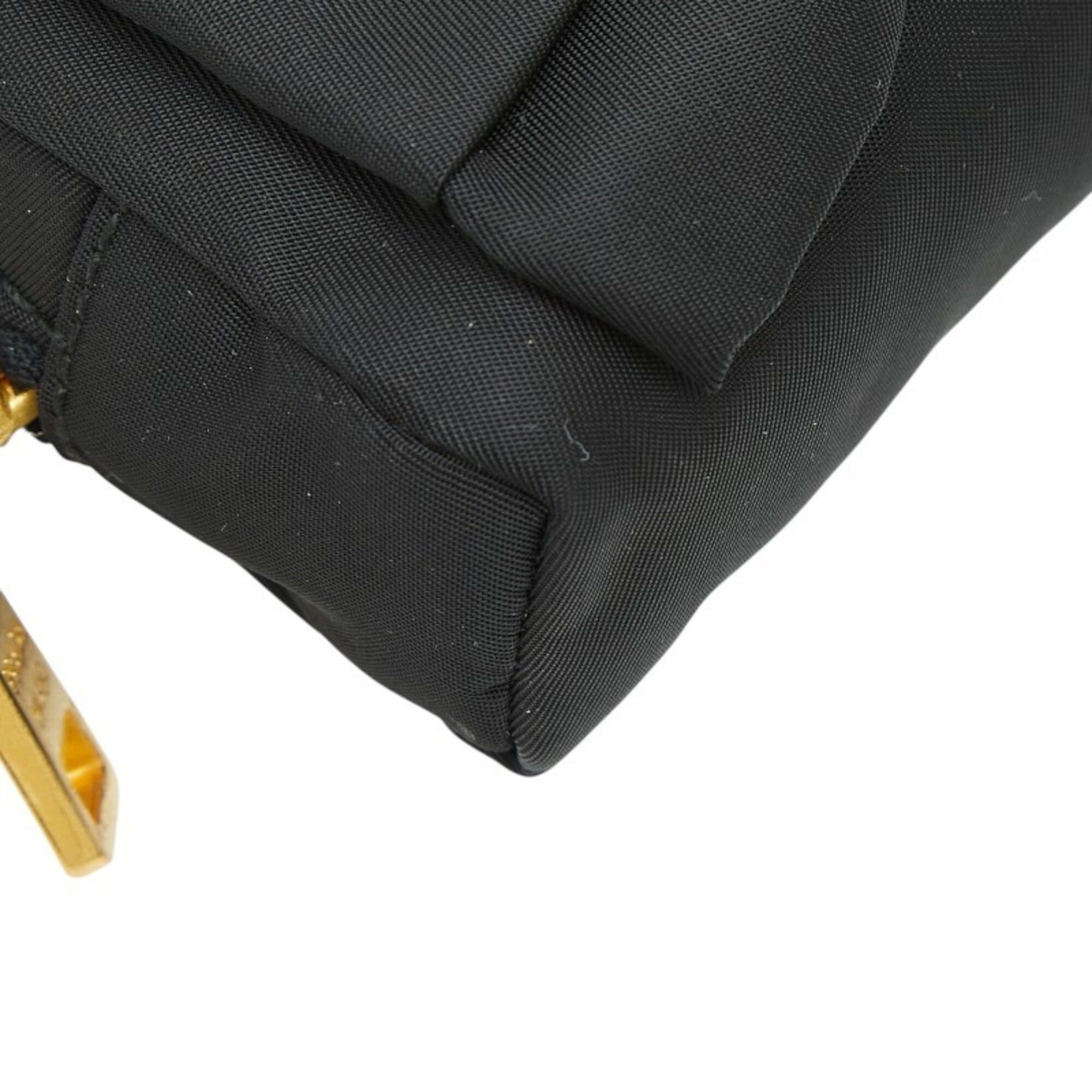 Prada Prada Ribbon Logo Handbag Pouch Black Nylon Women's PRADA Size ONE SIZE - 5 Thumbnail