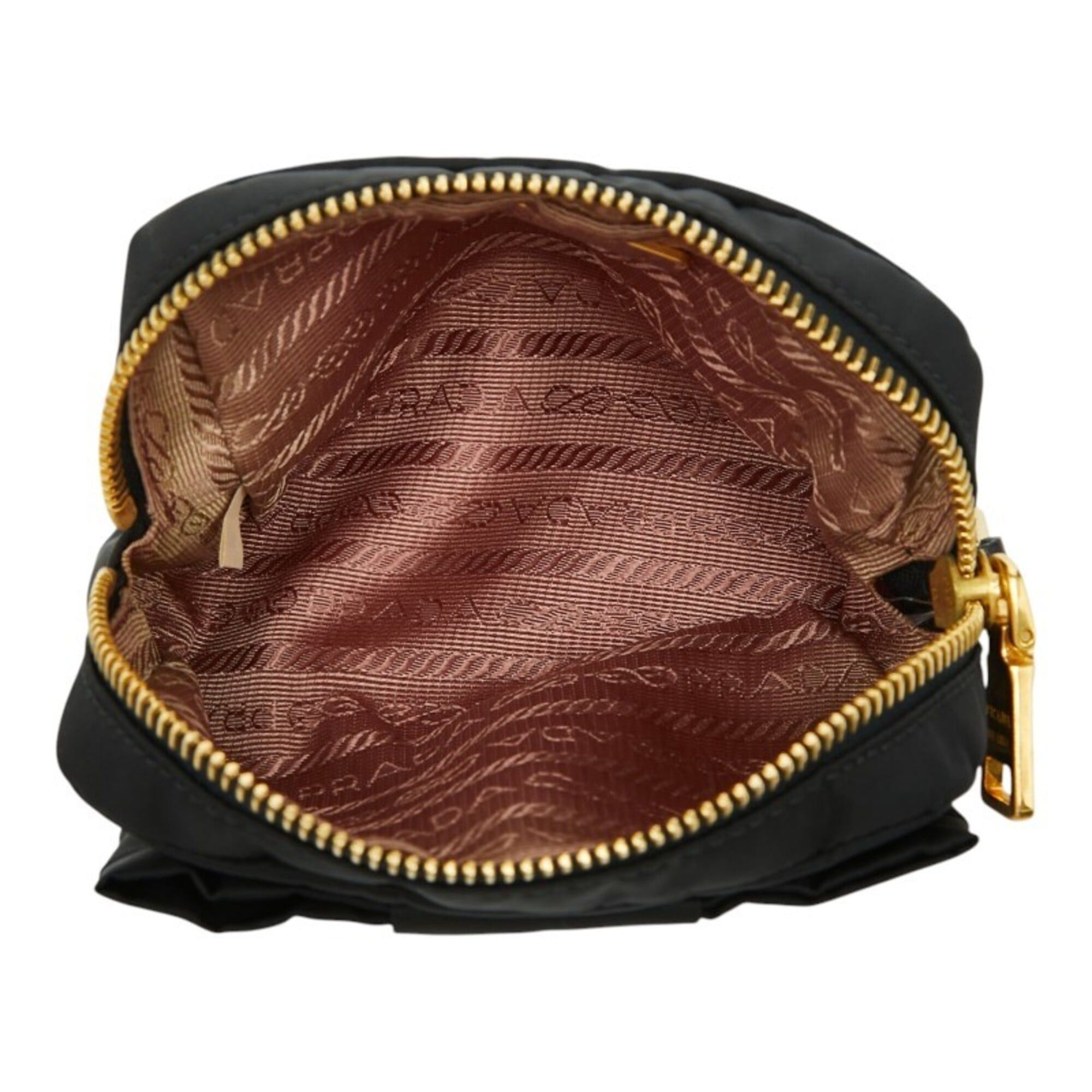 Prada Prada Ribbon Logo Handbag Pouch Black Nylon Women's PRADA Size ONE SIZE - 10 Thumbnail