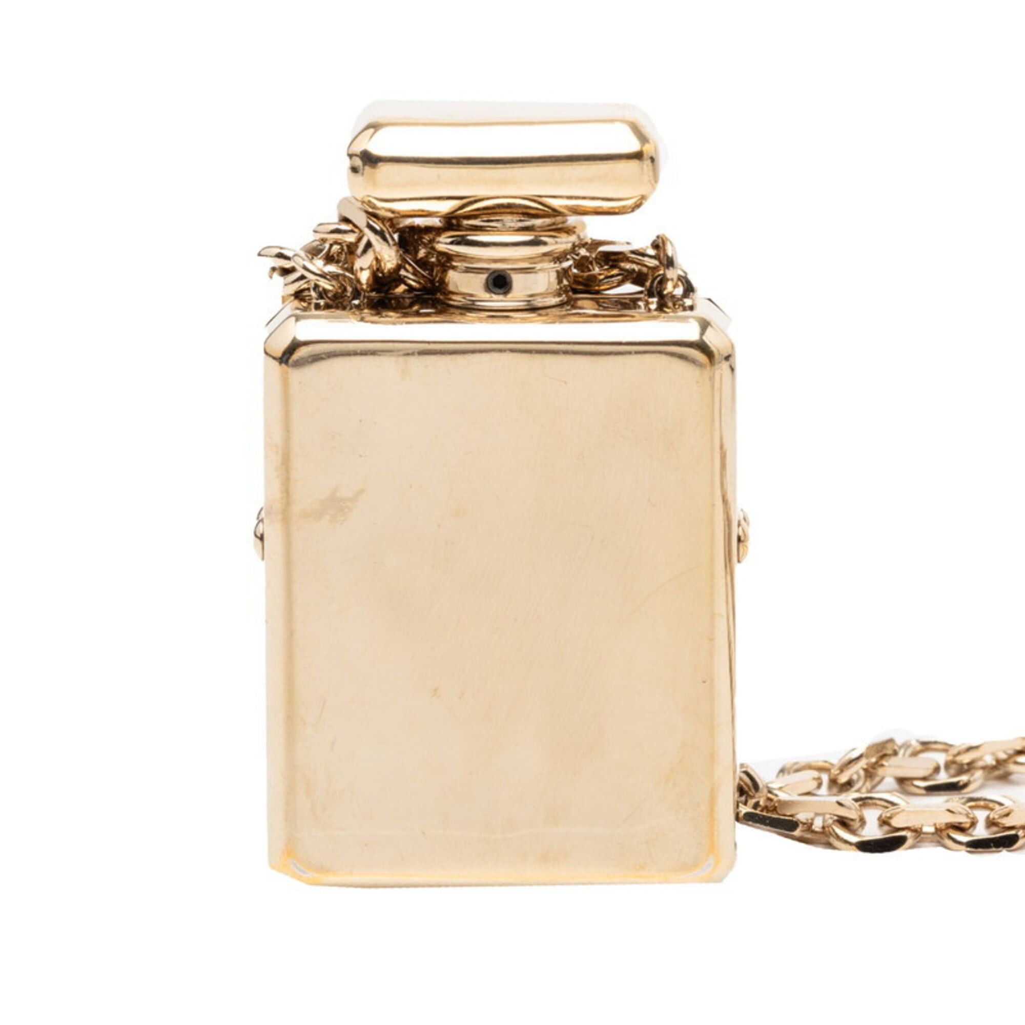 Chanel Chanel Coco Mark Perfume Bottle Chain Pendant Necklace, Gold Plated, Faux Pearl, Women's. Size ONE SIZE - 3 Thumbnail