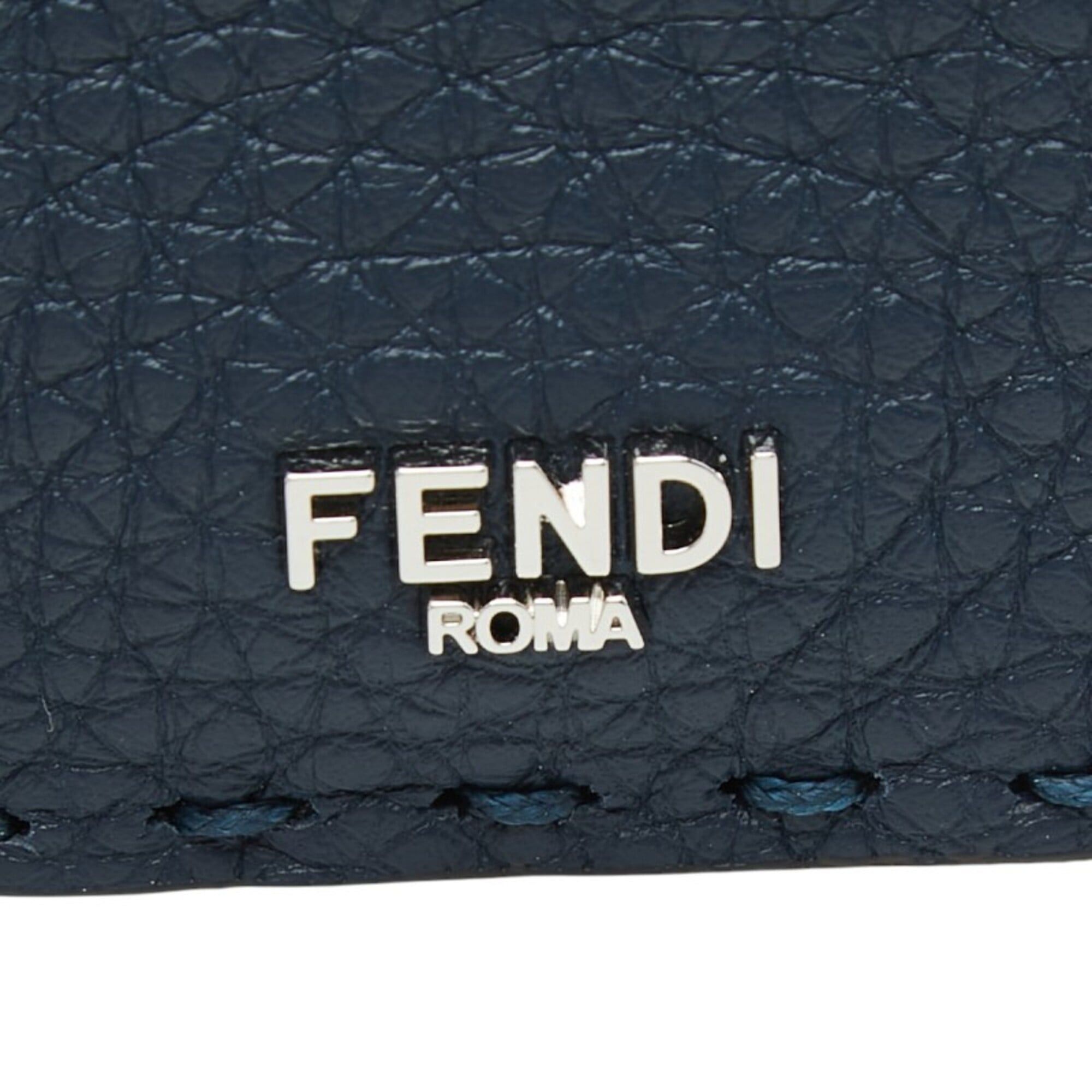Fendi Fendi Selleria Fragment Case, Business Card Holder/Card Navy Red Leather, Women's FENDI Size ONE SIZE - 10 Thumbnail