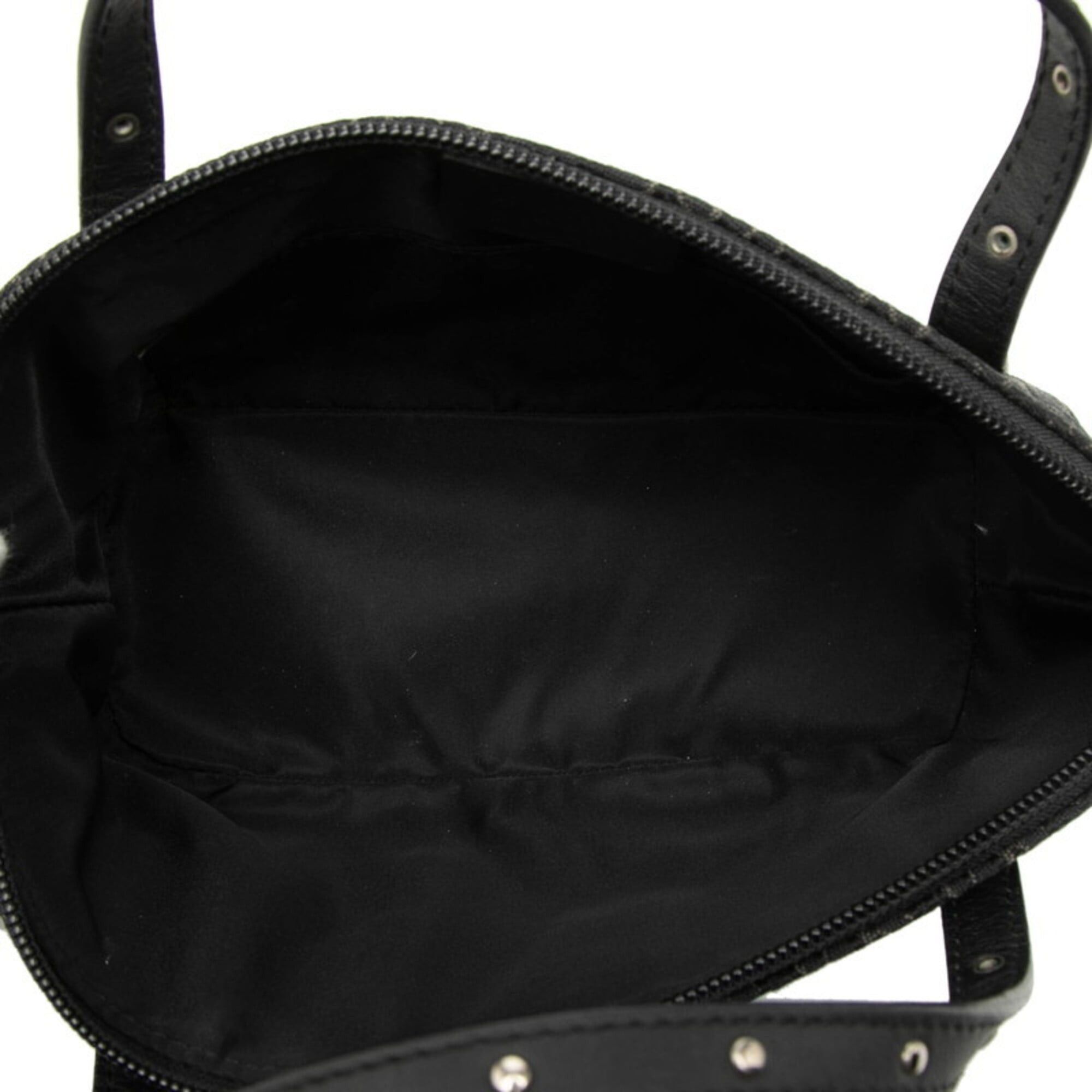 Dior Christian Dior Dior Street Chic Trotter Handbag, Black Leather & Canvas, Women's. Size ONE SIZE - 4 Thumbnail