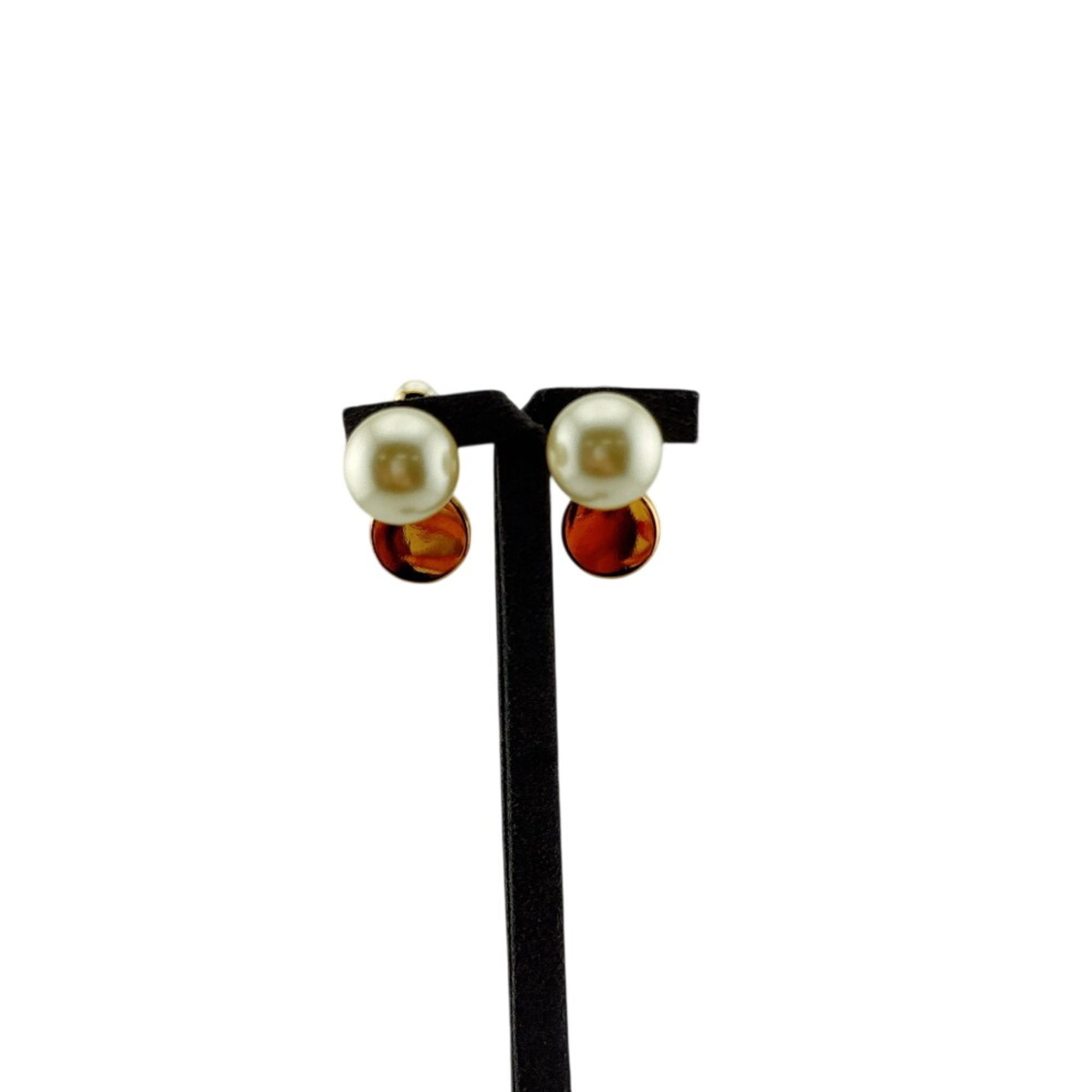 Dior Christian Dior Dior Tribal Pearl Bee CD Logo Earrings (Pair) - Gold Size ONE SIZE - 7 Thumbnail