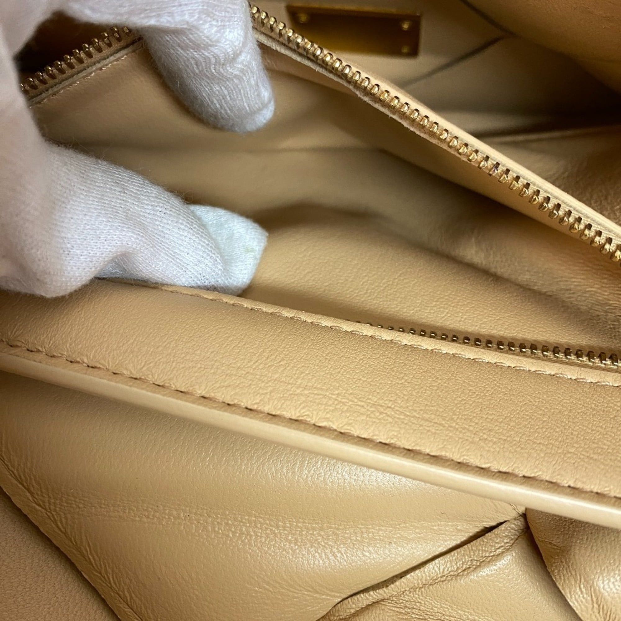 Bottega Veneta BOTTEGA VENETA 2-Way Handbag Maxi Intrecciato Shoulder Bag Beige Size ONE SIZE - 9 Thumbnail