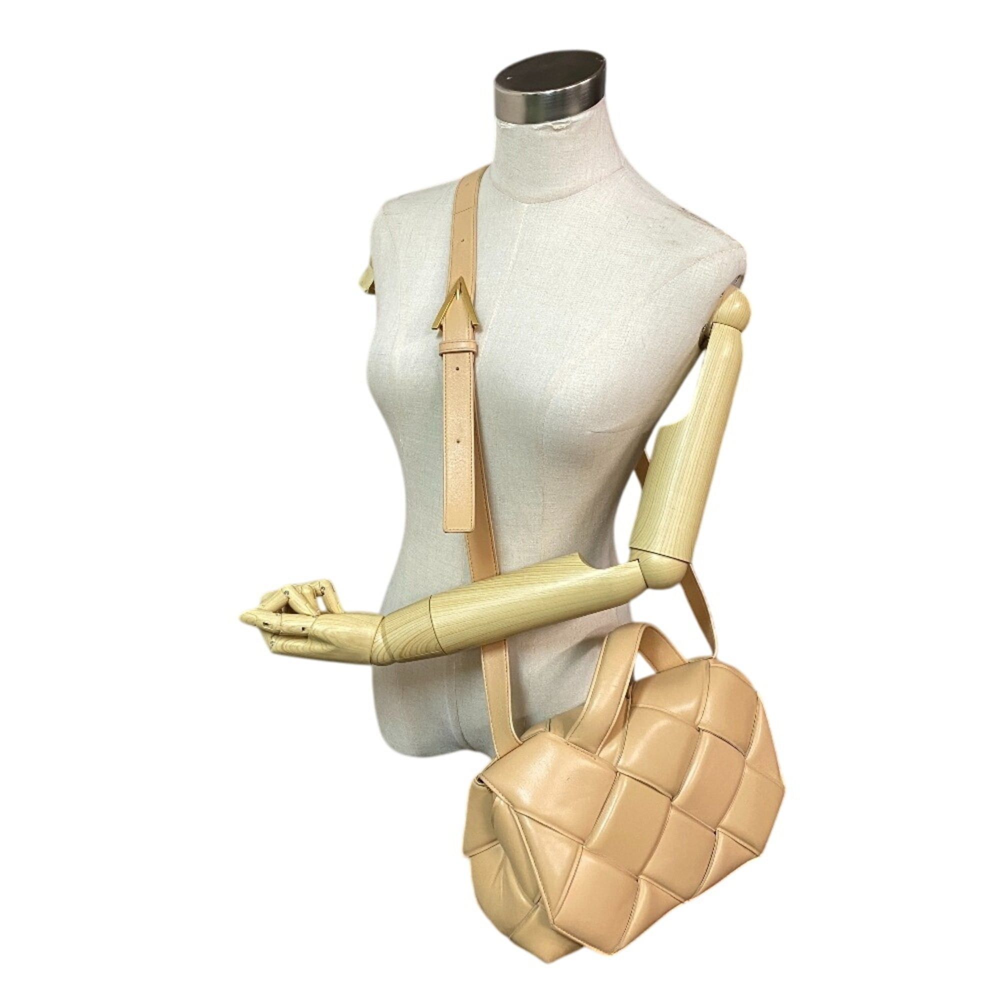 Bottega Veneta BOTTEGA VENETA 2-Way Handbag Maxi Intrecciato Shoulder Bag Beige Size ONE SIZE - 13 Thumbnail