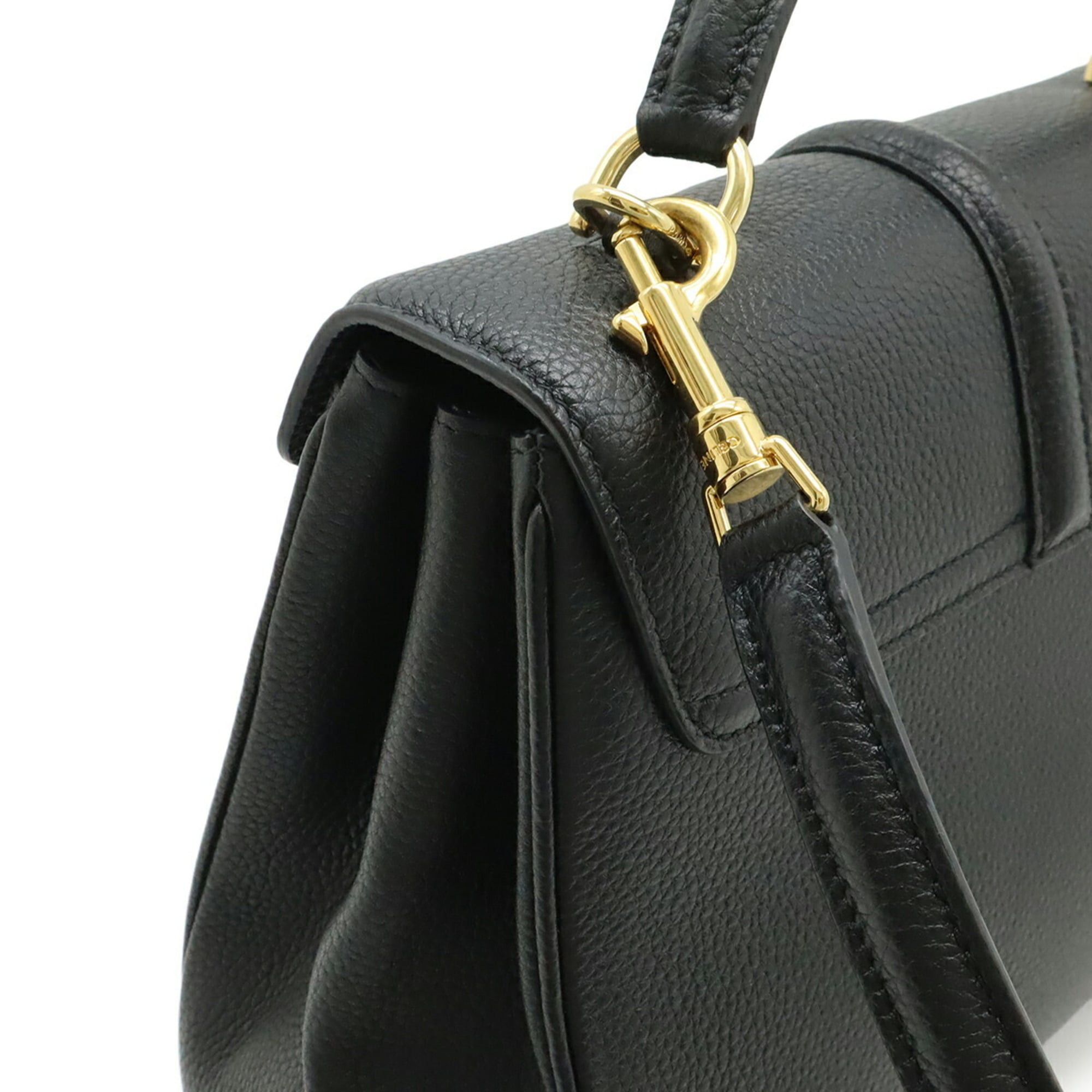 Celine Celine 16 Seize Small Handbag Shoulder Bag Leather Black 188003 Size ONE SIZE - 5 Thumbnail