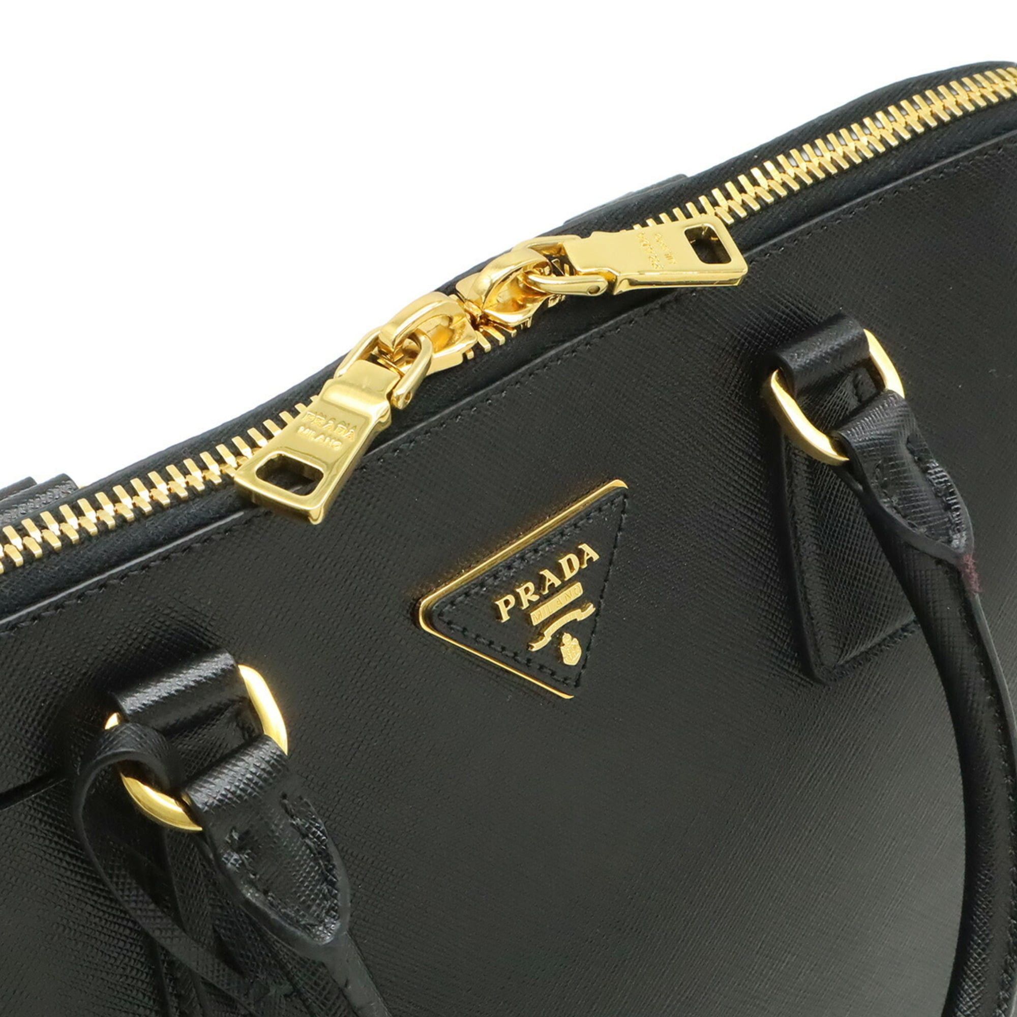 Prada PRADA Saffiano Leather Handbag Tote Bag, NERO Black (BL0812) Size ONE SIZE - 7 Thumbnail