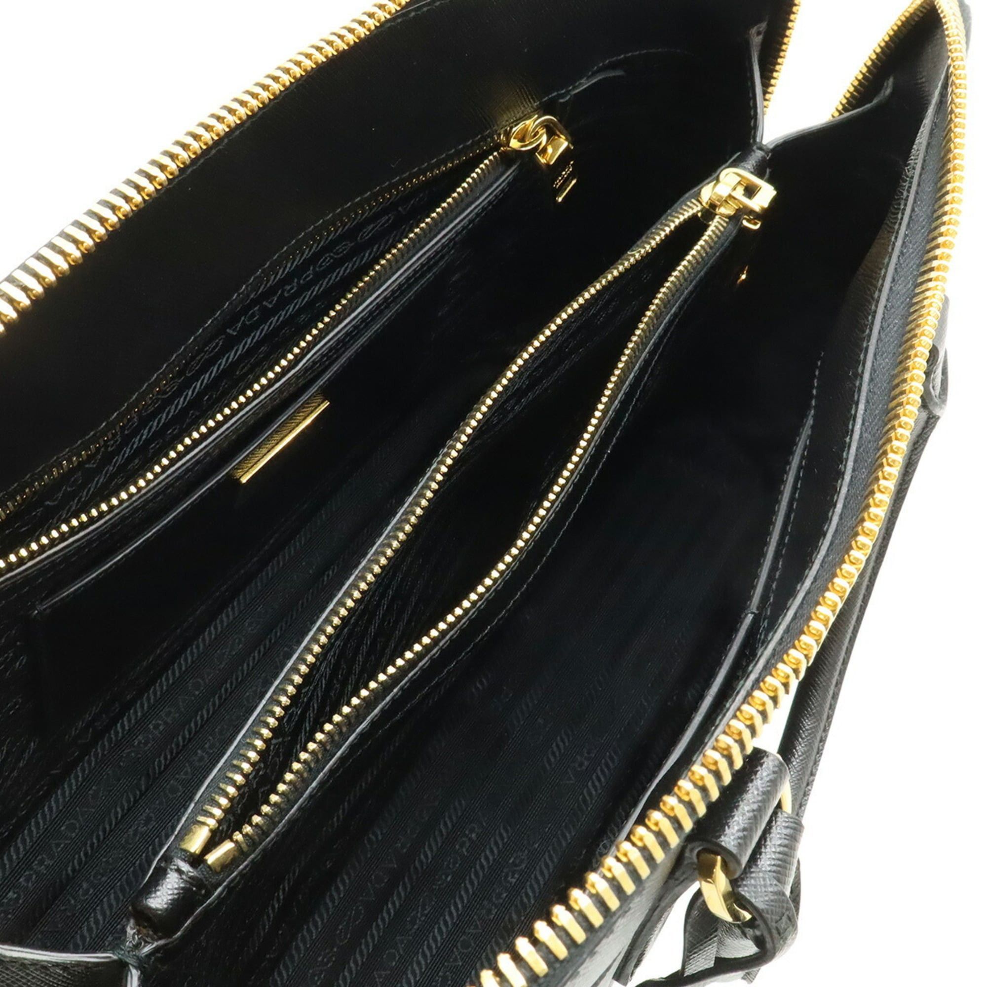 Prada PRADA Saffiano Leather Handbag Tote Bag, NERO Black (BL0812) Size ONE SIZE - 8 Thumbnail