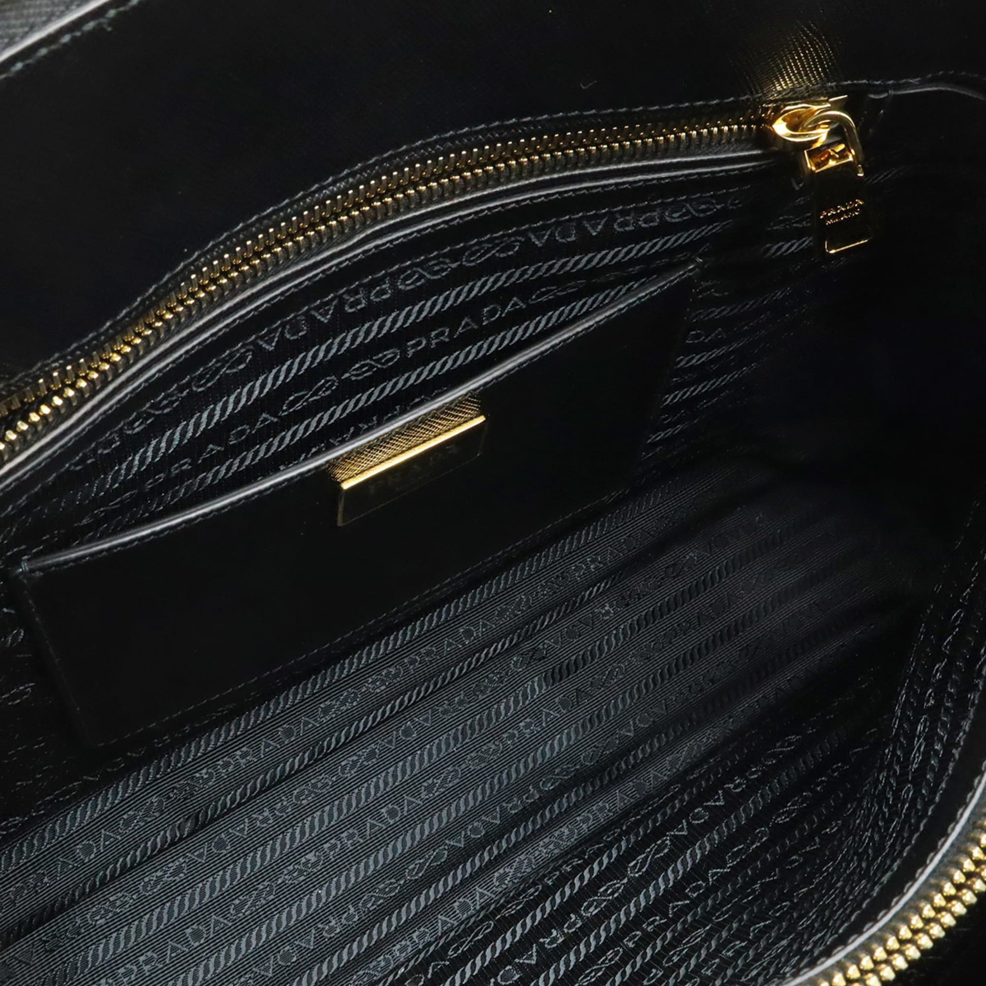Prada PRADA Saffiano Leather Handbag Tote Bag, NERO Black (BL0812) Size ONE SIZE - 9 Thumbnail