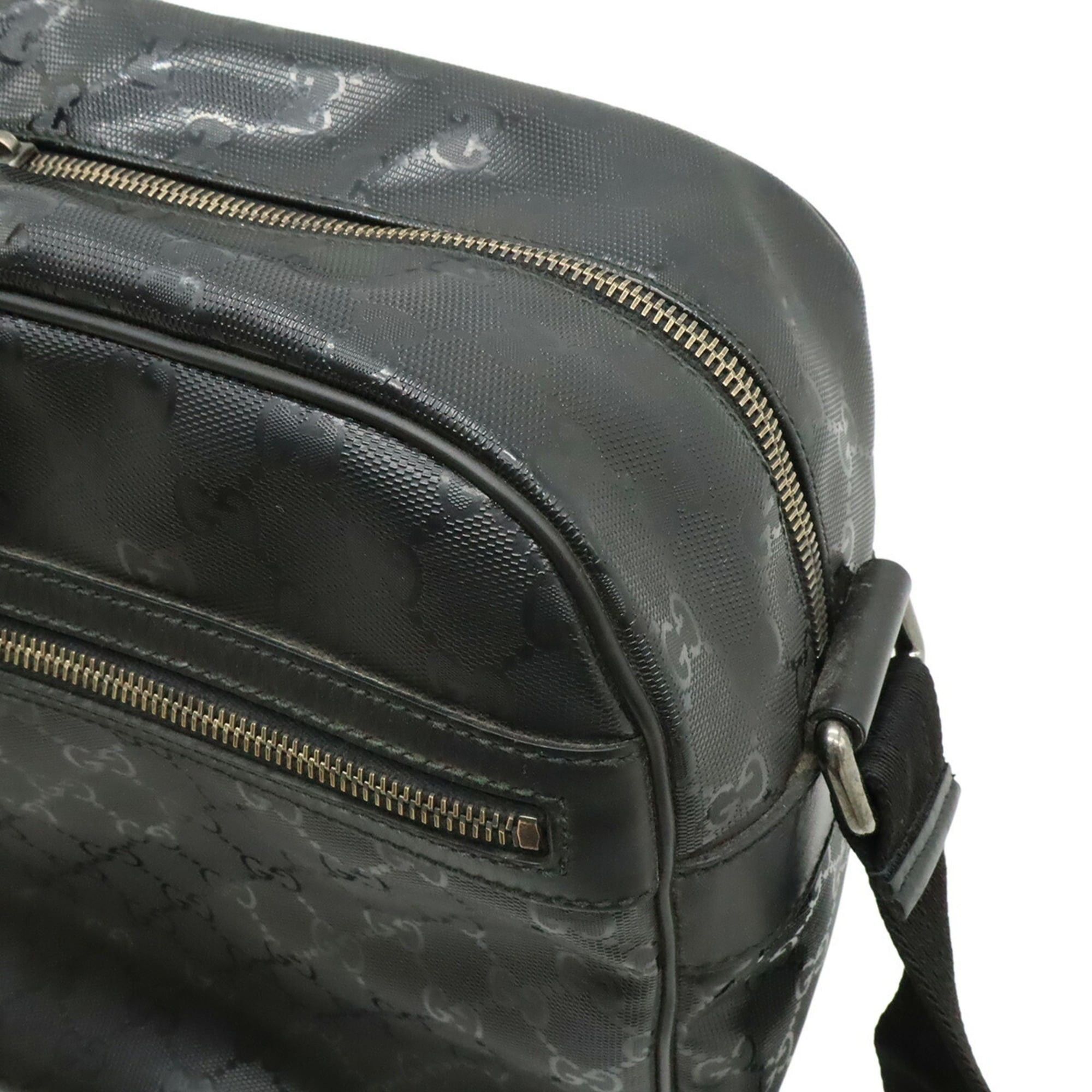 Gucci GUCCI GG Imprime Shoulder Bag/Handbag, Leather, Black, 211107 Size ONE SIZE - 9 Thumbnail