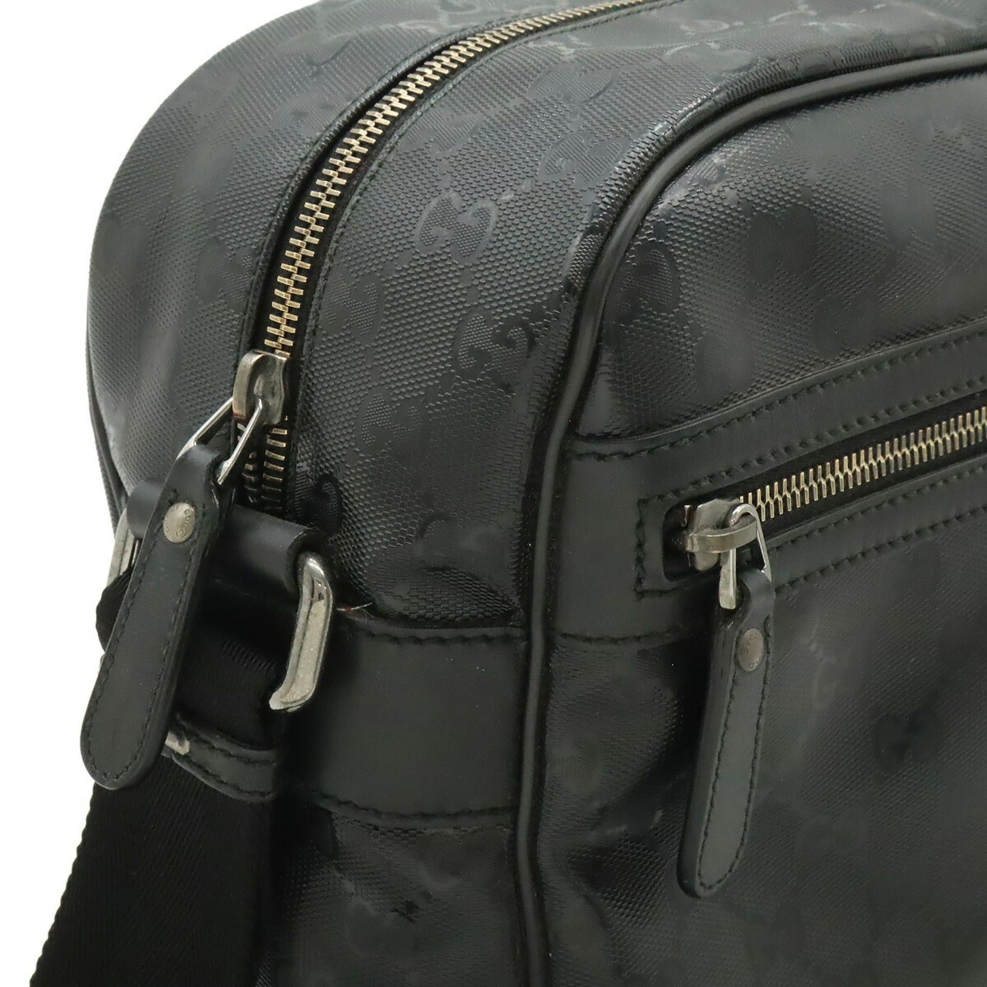 Gucci GUCCI GG Imprime Shoulder Bag/Handbag, Leather, Black, 211107 Size ONE SIZE - 6 Thumbnail
