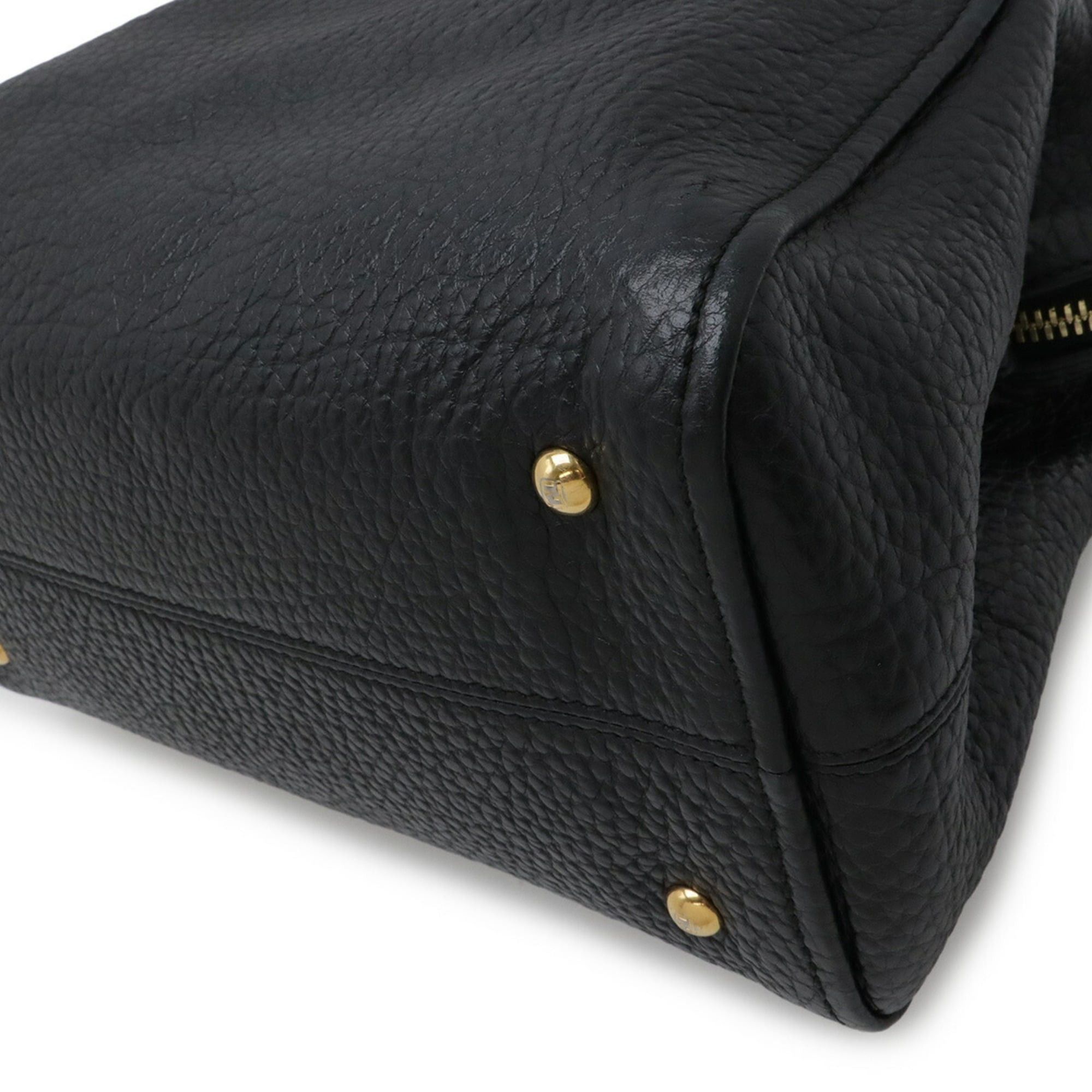Fendi FENDI Chameleon Handbag Tote Bag Leather Black 8BL114 Shoulder Size ONE SIZE - 4 Thumbnail