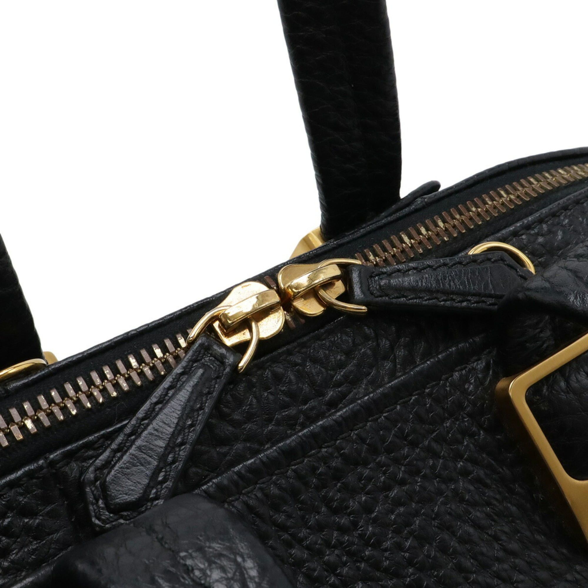 Fendi FENDI Chameleon Handbag Tote Bag Leather Black 8BL114 Shoulder Size ONE SIZE - 6 Thumbnail