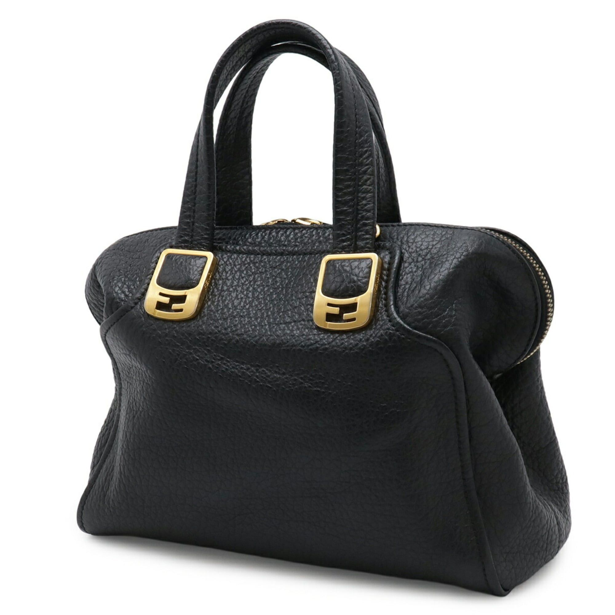 Fendi FENDI Chameleon Handbag Tote Bag Leather Black 8BL114 Shoulder Size ONE SIZE - 3 Thumbnail