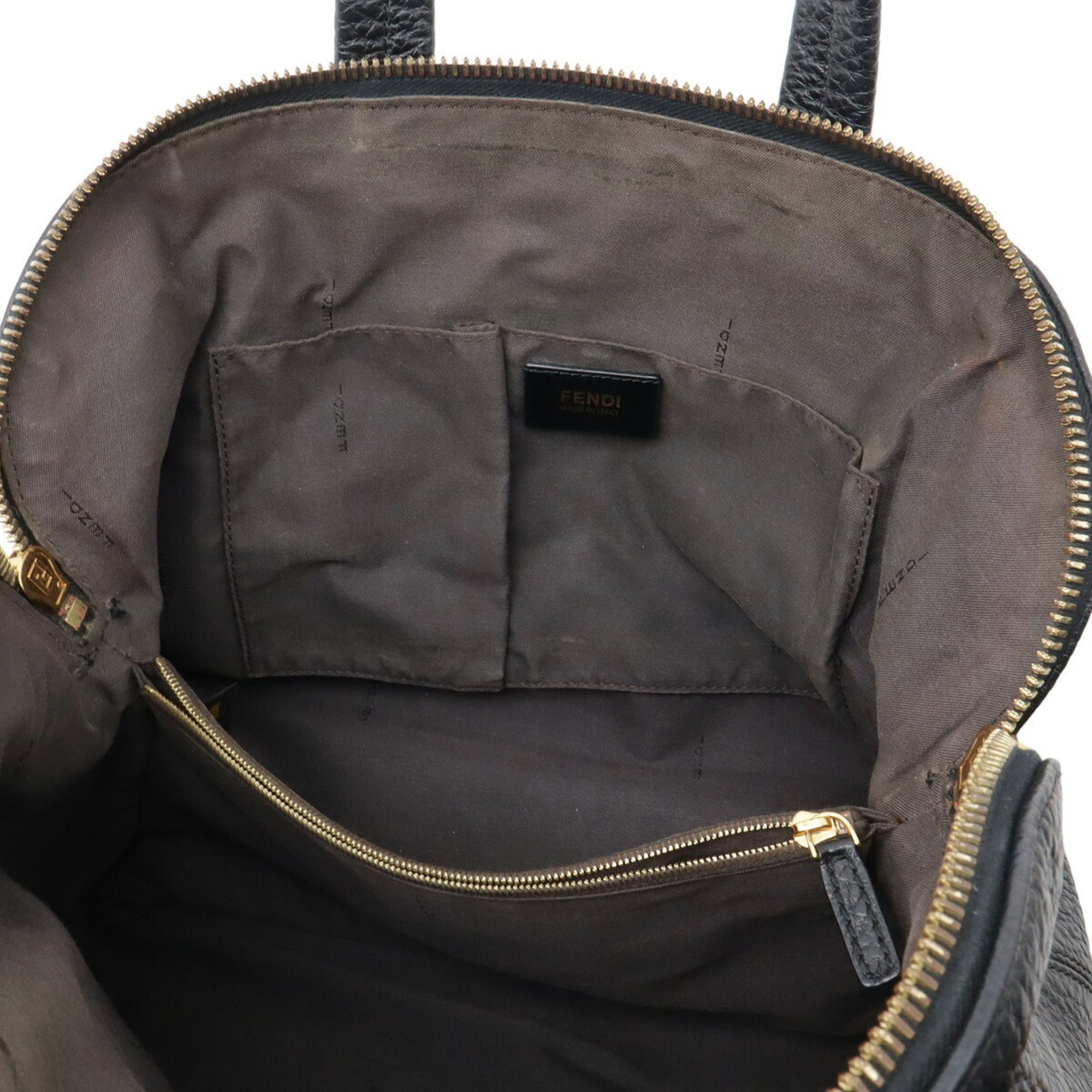 Fendi FENDI Chameleon Handbag Tote Bag Leather Black 8BL114 Shoulder Size ONE SIZE - 7 Thumbnail