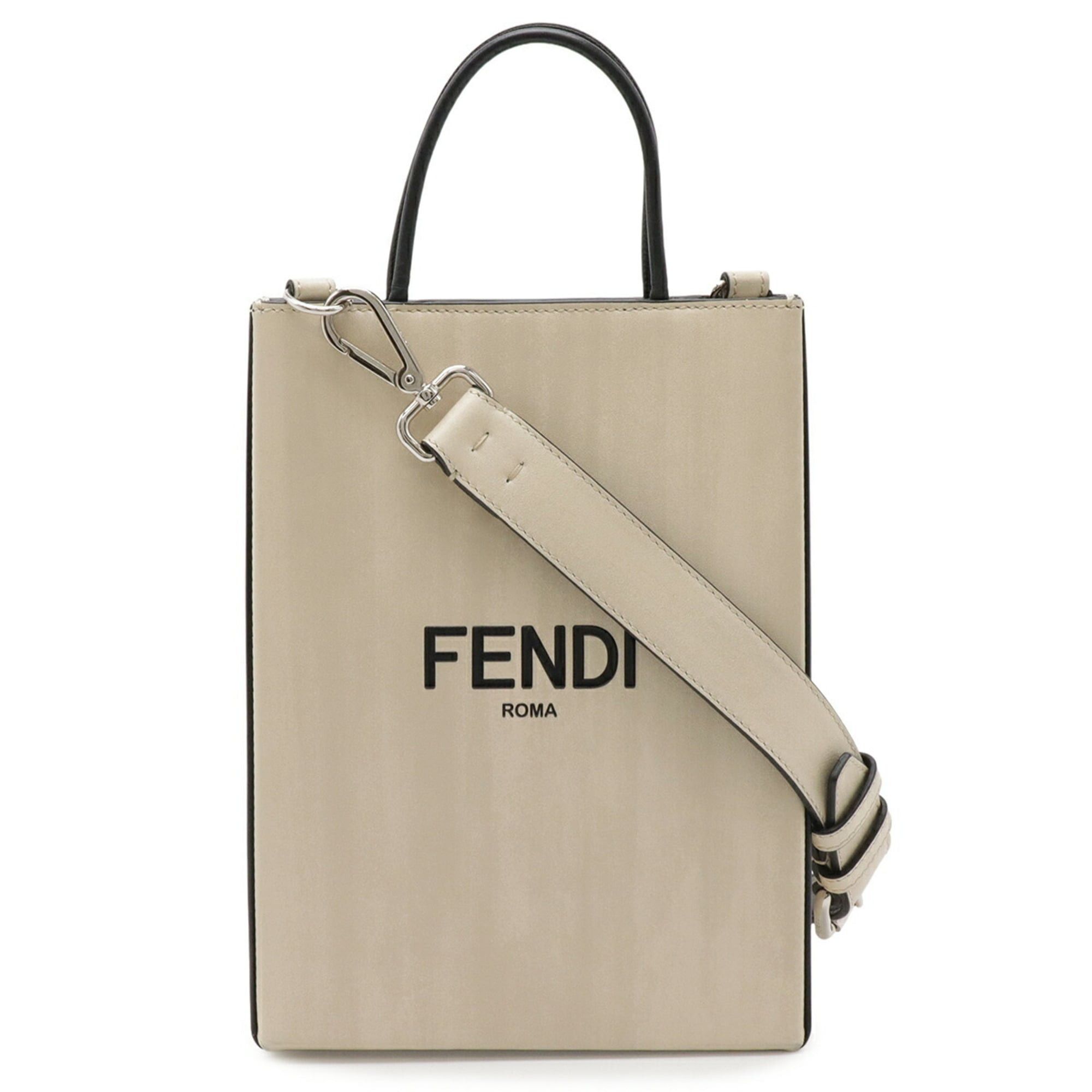 Fendi FENDI handbag, small shoulder bag, leather, beige, black, 7VA512 Size ONE SIZE - 2 Thumbnail