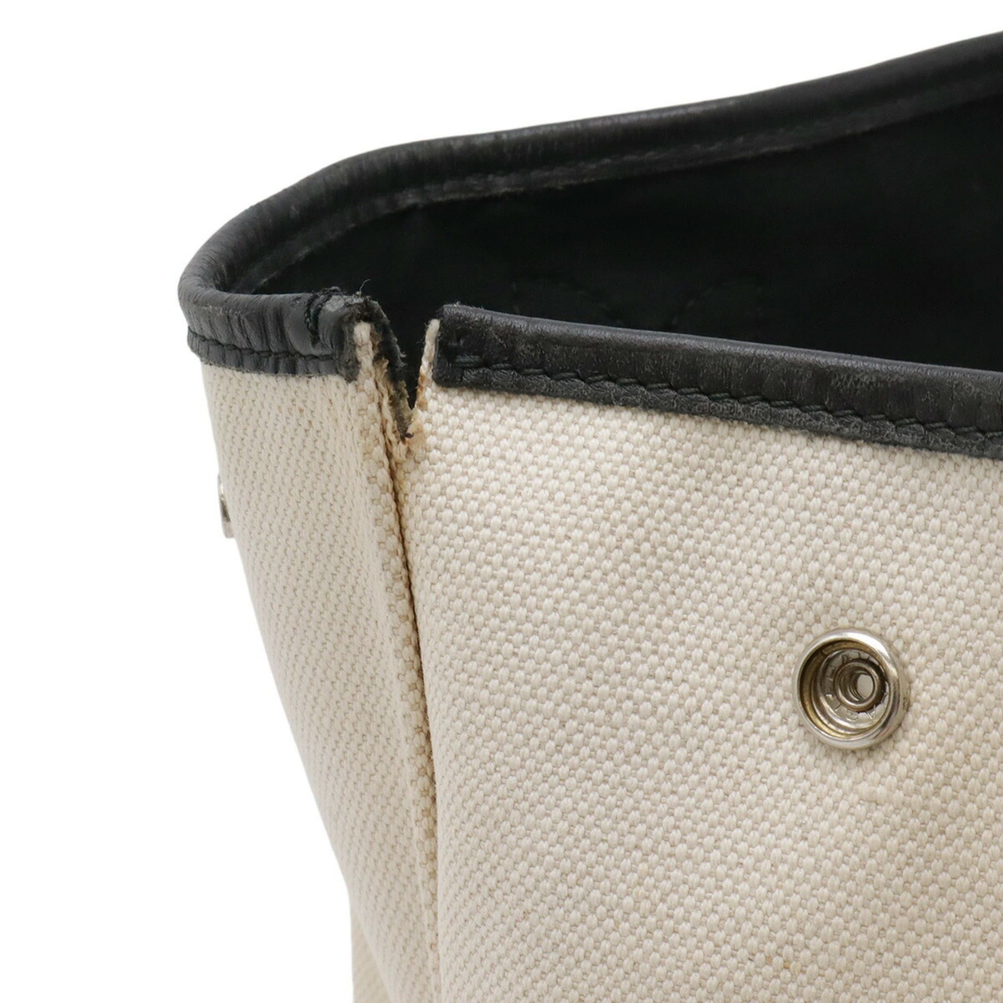 Balenciaga BALENCIAGA Navy Cabas S Tote Bag Handbag Canvas Leather Natural Black 339933 Size ONE SIZE - 6 Thumbnail