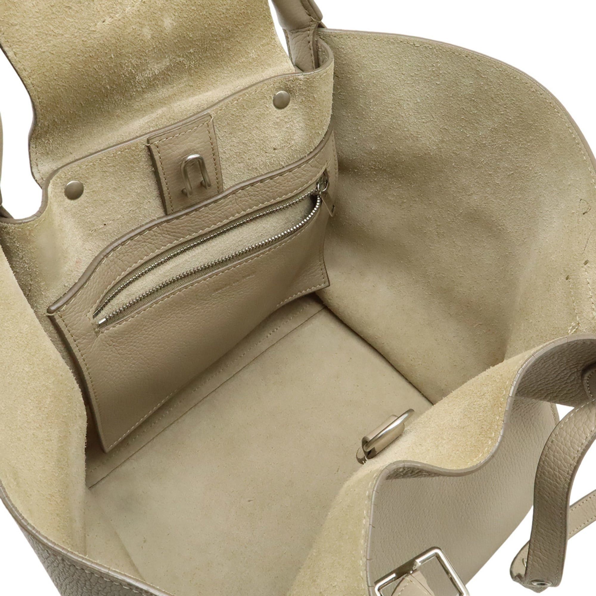 Celine CELINE Big Bag Small Handbag Shoulder Leather Greige 183313 Size ONE SIZE - 6 Thumbnail