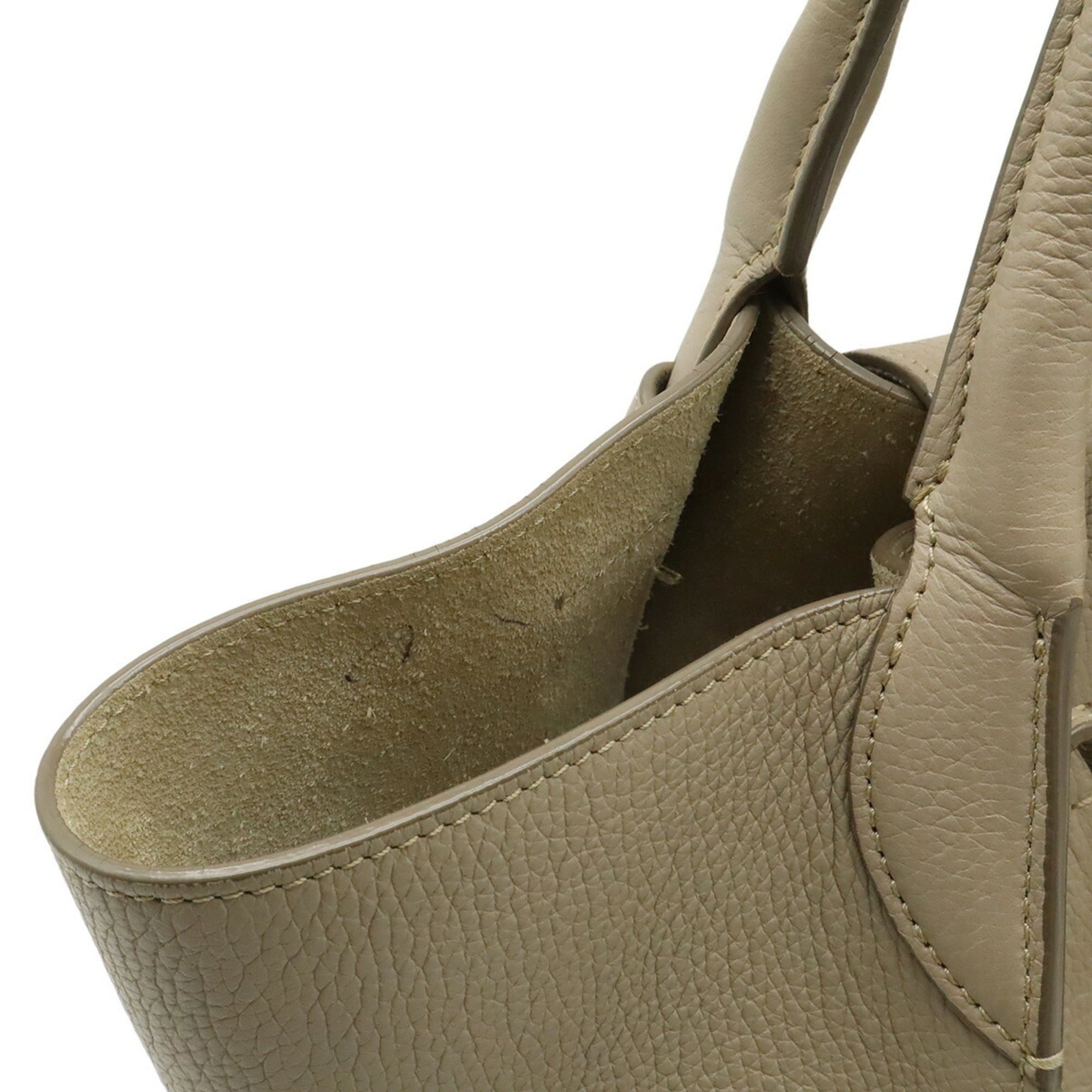 Celine CELINE Big Bag Small Handbag Shoulder Leather Greige 183313 Size ONE SIZE - 8 Thumbnail
