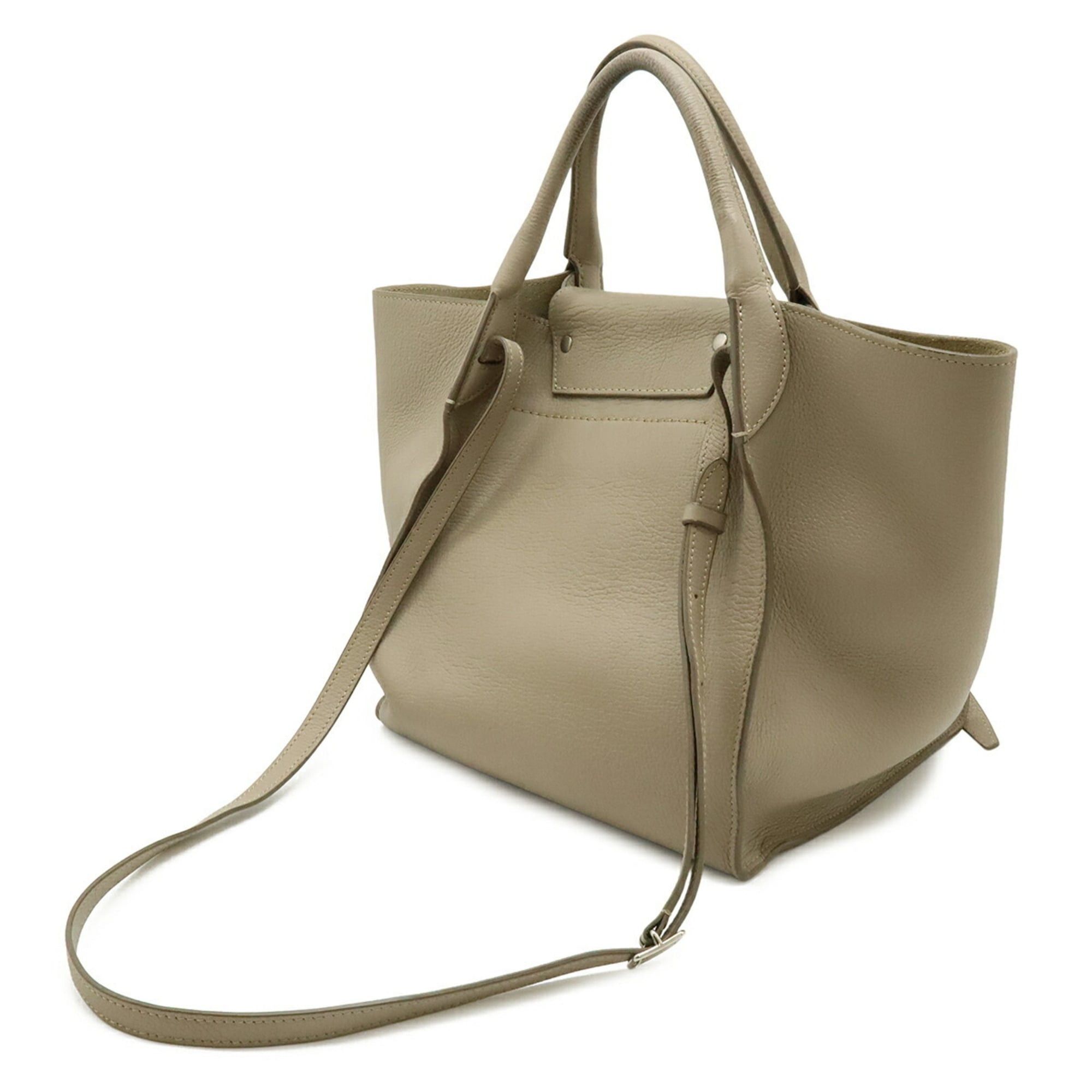 Celine CELINE Big Bag Small Handbag Shoulder Leather Greige 183313 Size ONE SIZE - 3 Thumbnail