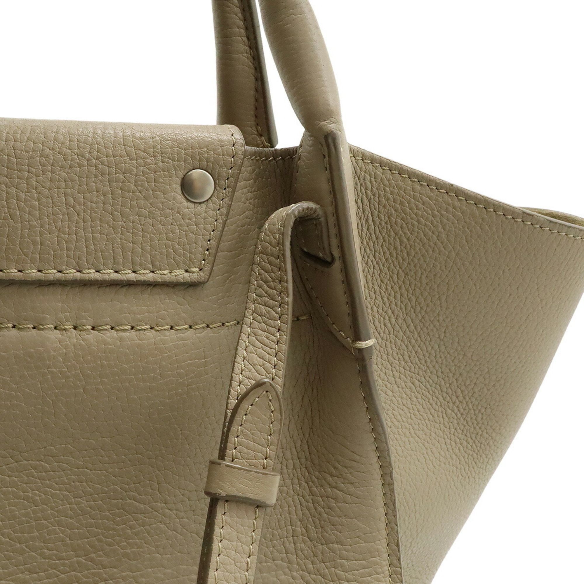 Celine CELINE Big Bag Small Handbag Shoulder Leather Greige 183313 Size ONE SIZE - 9 Thumbnail