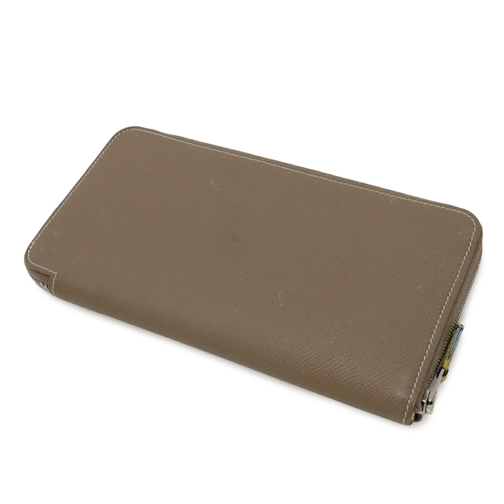 Hermes HERMES Azap Long Silk In Round Wallet, Veau Epsom Leather, Etoupe Greige, □H Stamp Size ONE SIZE - 3 Thumbnail