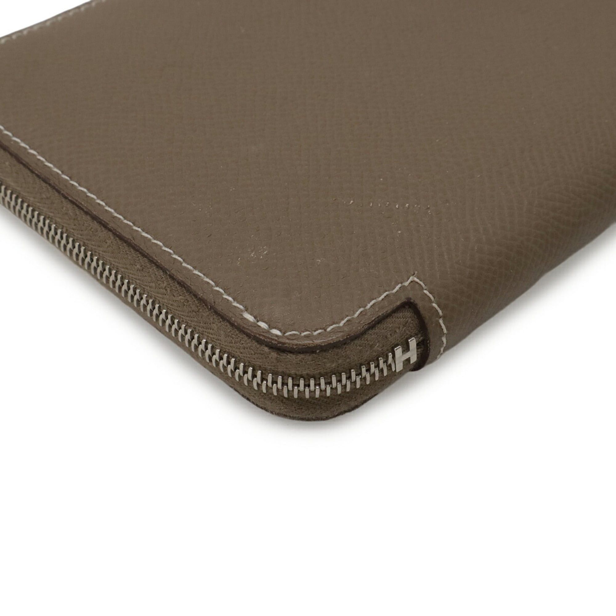 Hermes HERMES Azap Long Silk In Round Wallet, Veau Epsom Leather, Etoupe Greige, □H Stamp Size ONE SIZE - 4 Thumbnail