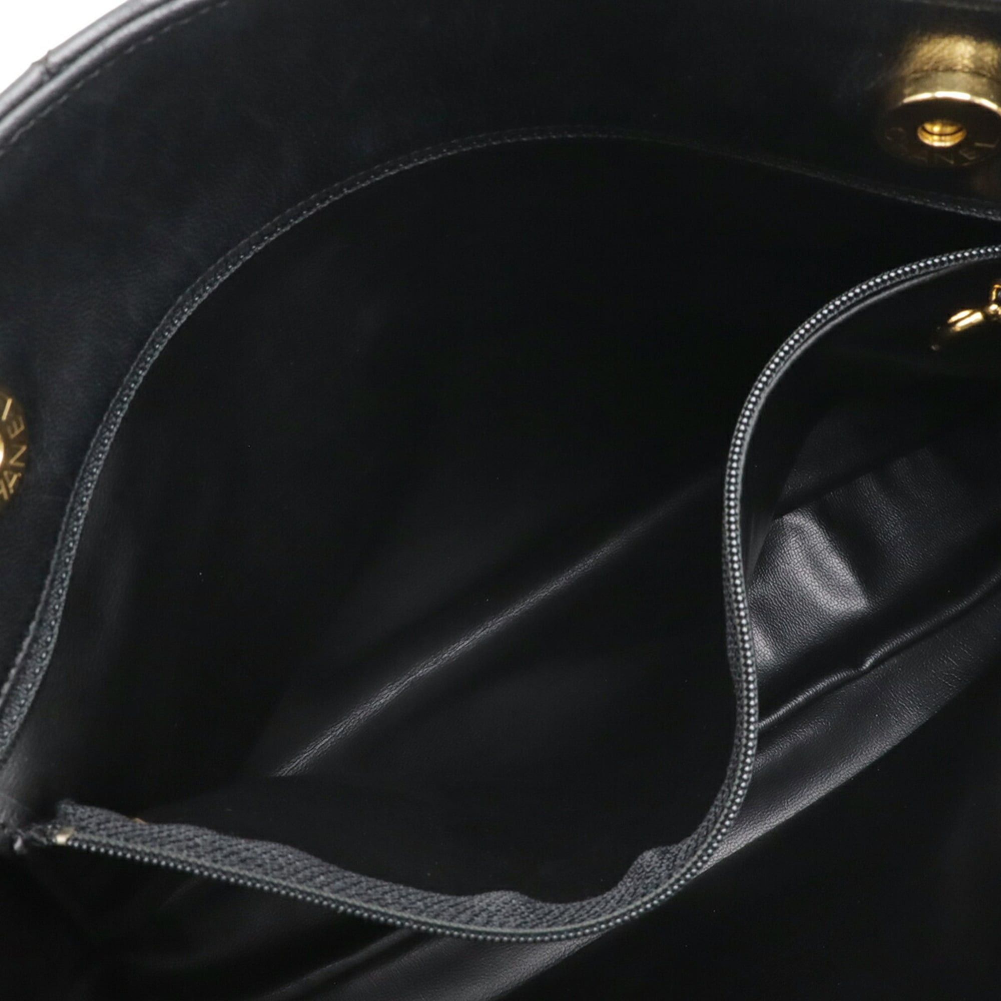 Chanel CHANEL Matelassé Coco Ball Chain Tote Bag, Shoulder Lambskin Leather, Black Size ONE SIZE - 9 Thumbnail