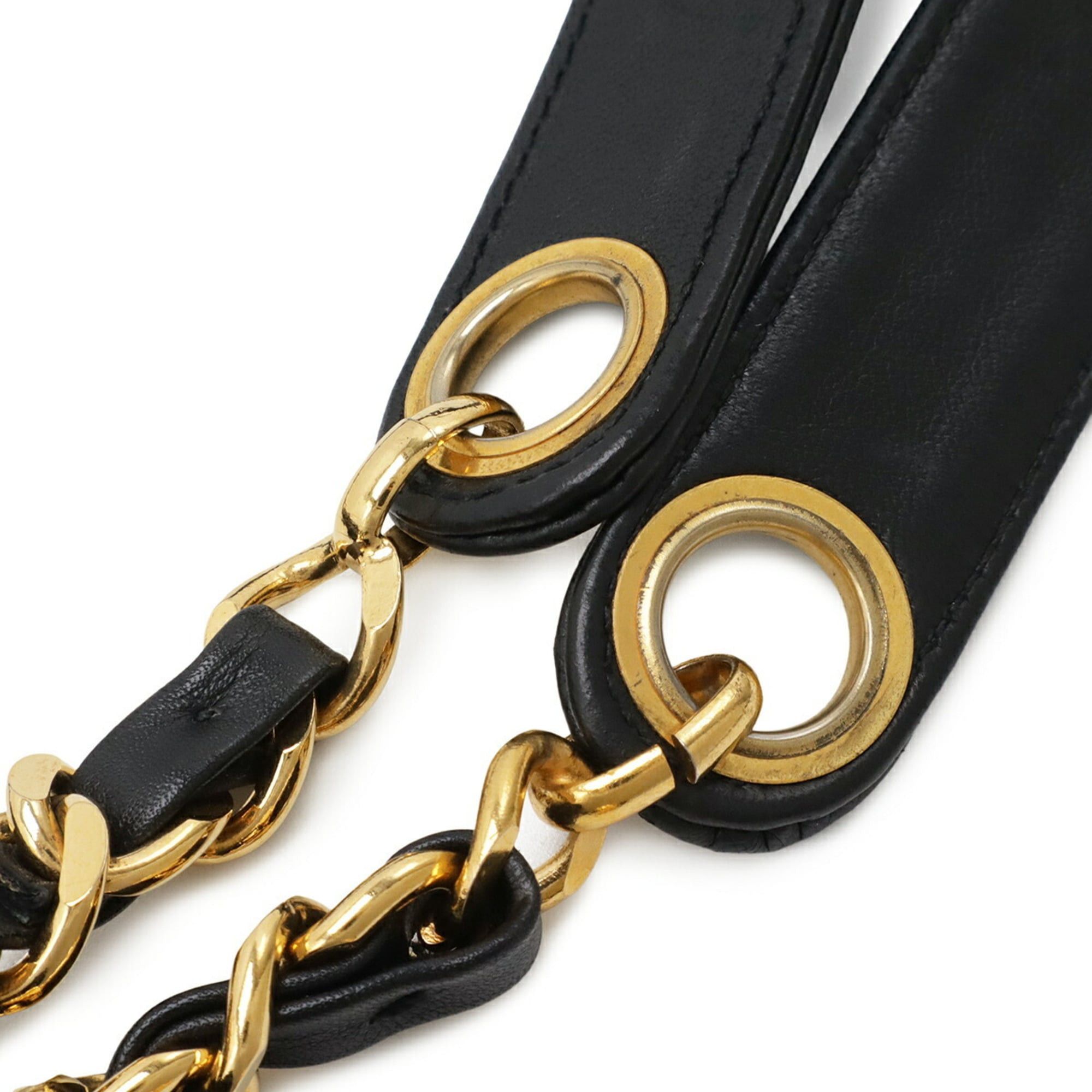 Chanel CHANEL Matelassé Coco Ball Chain Tote Bag, Shoulder Lambskin Leather, Black Size ONE SIZE - 7 Thumbnail