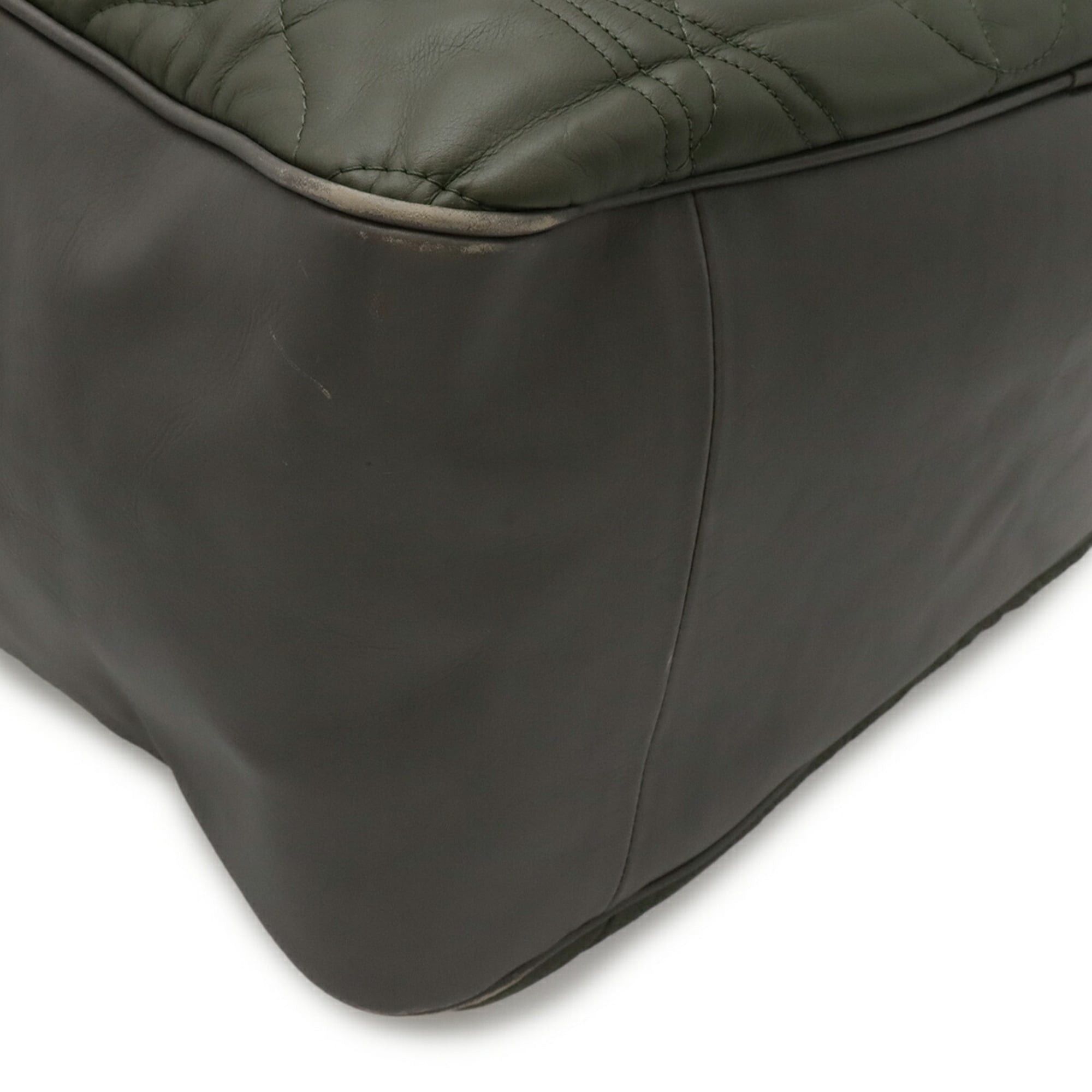 Bottega Veneta Bottega Veneta Shoulder Bag Handbag Leather Khaki Green Size ONE SIZE - 4 Thumbnail
