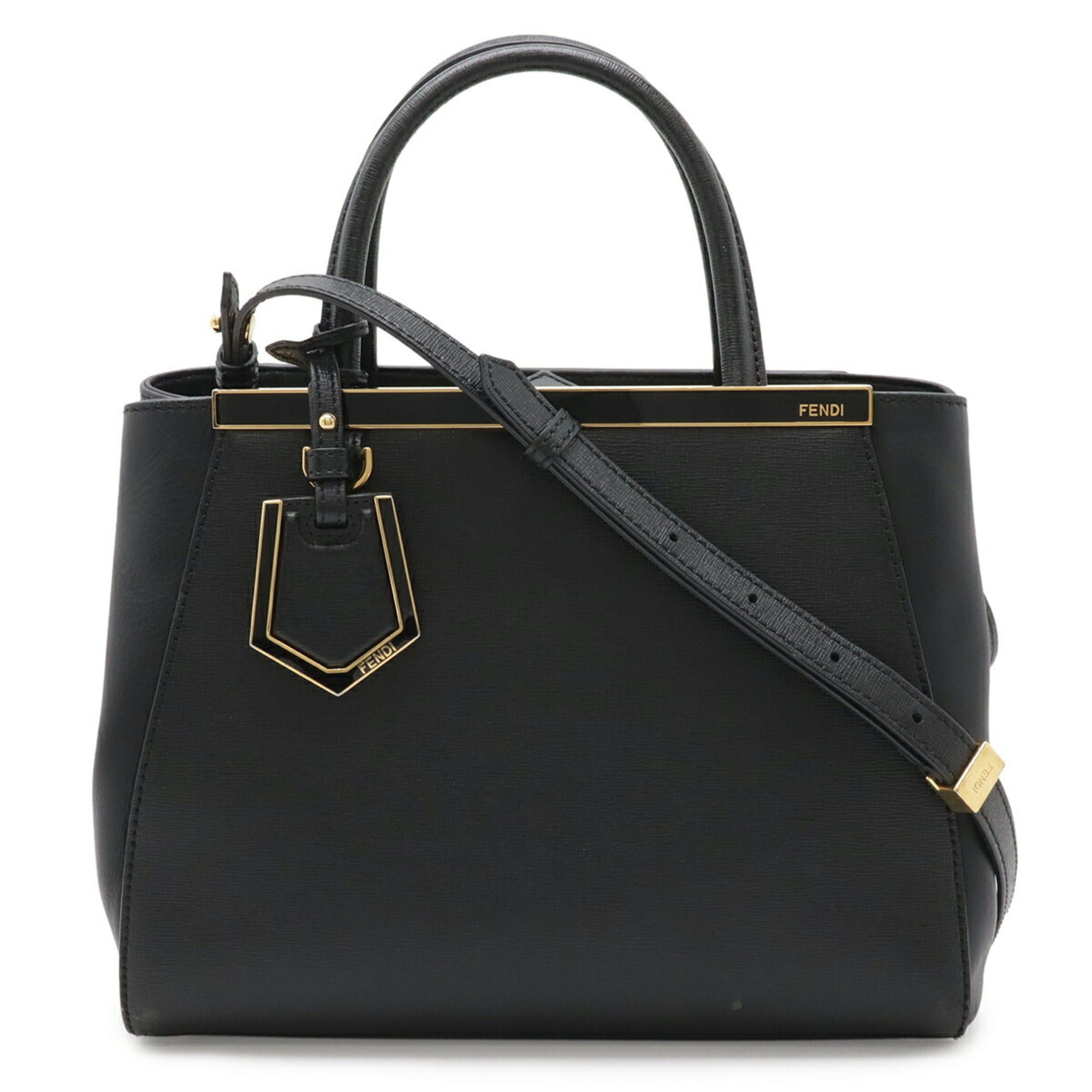 Fendi FENDI Petite 2Jours handbag, tote bag, shoulder leather, black, 8BH253 Size ONE SIZE - 2 Thumbnail