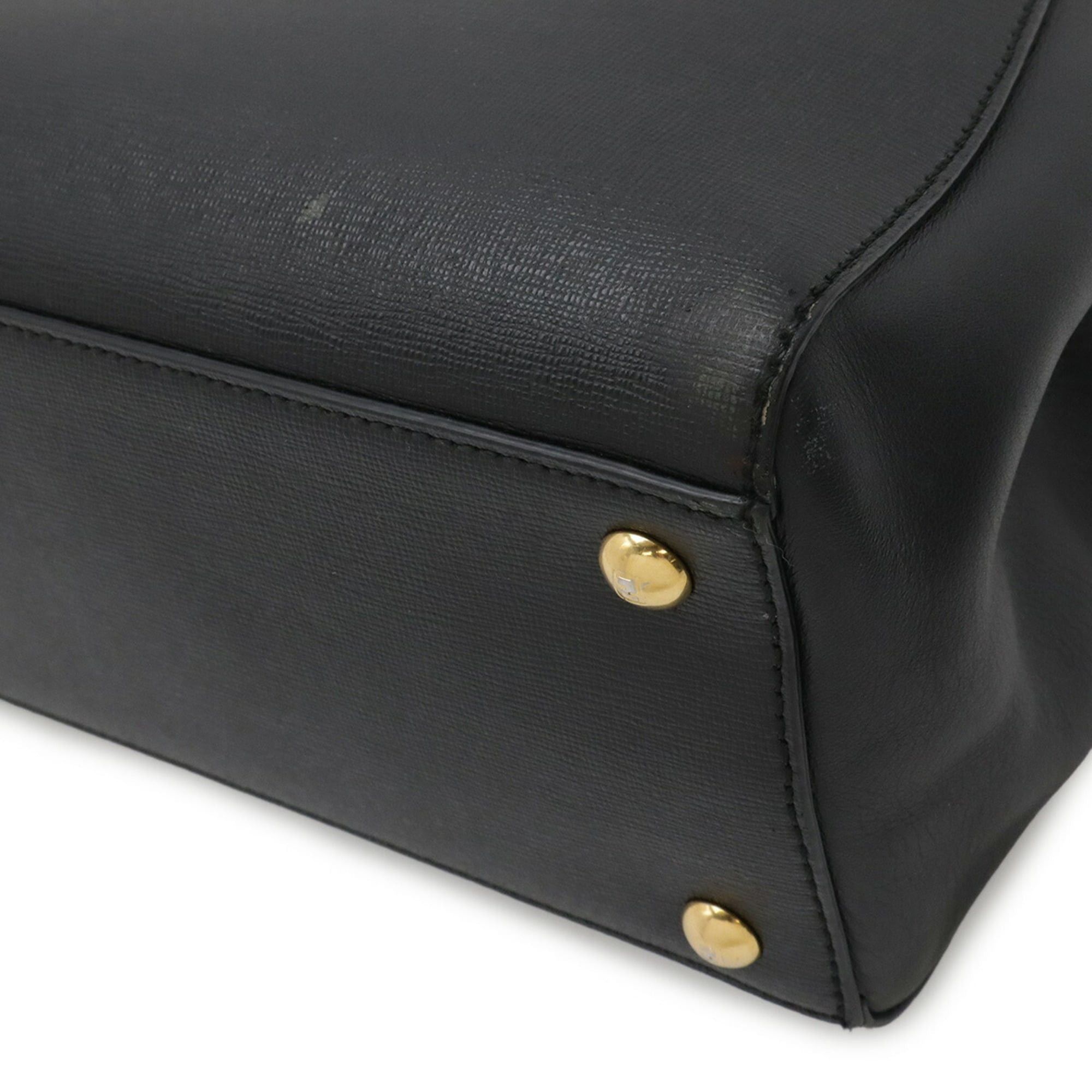 Fendi FENDI Petite 2Jours handbag, tote bag, shoulder leather, black, 8BH253 Size ONE SIZE - 4 Thumbnail
