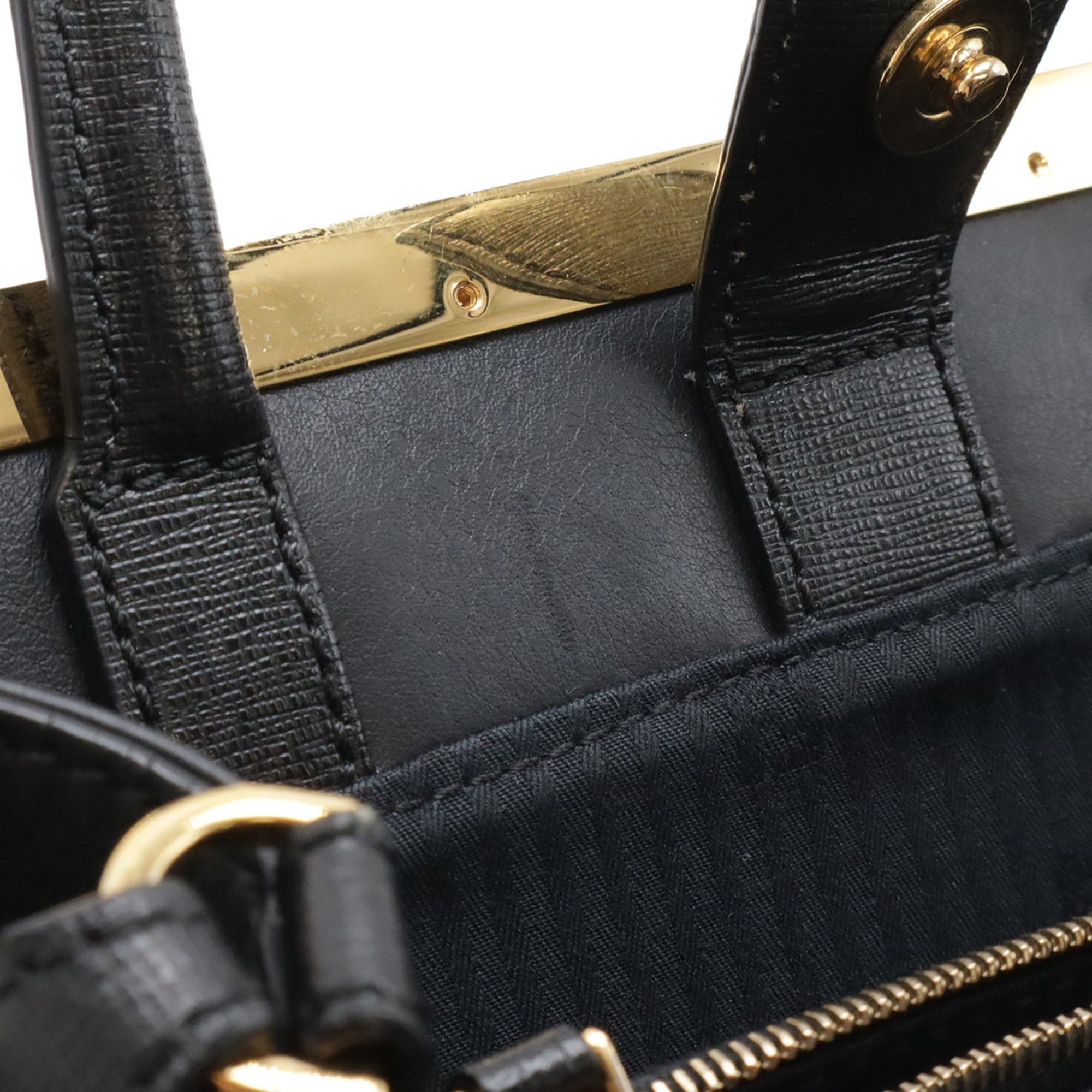 Fendi FENDI Petite 2Jours handbag, tote bag, shoulder leather, black, 8BH253 Size ONE SIZE - 10 Thumbnail