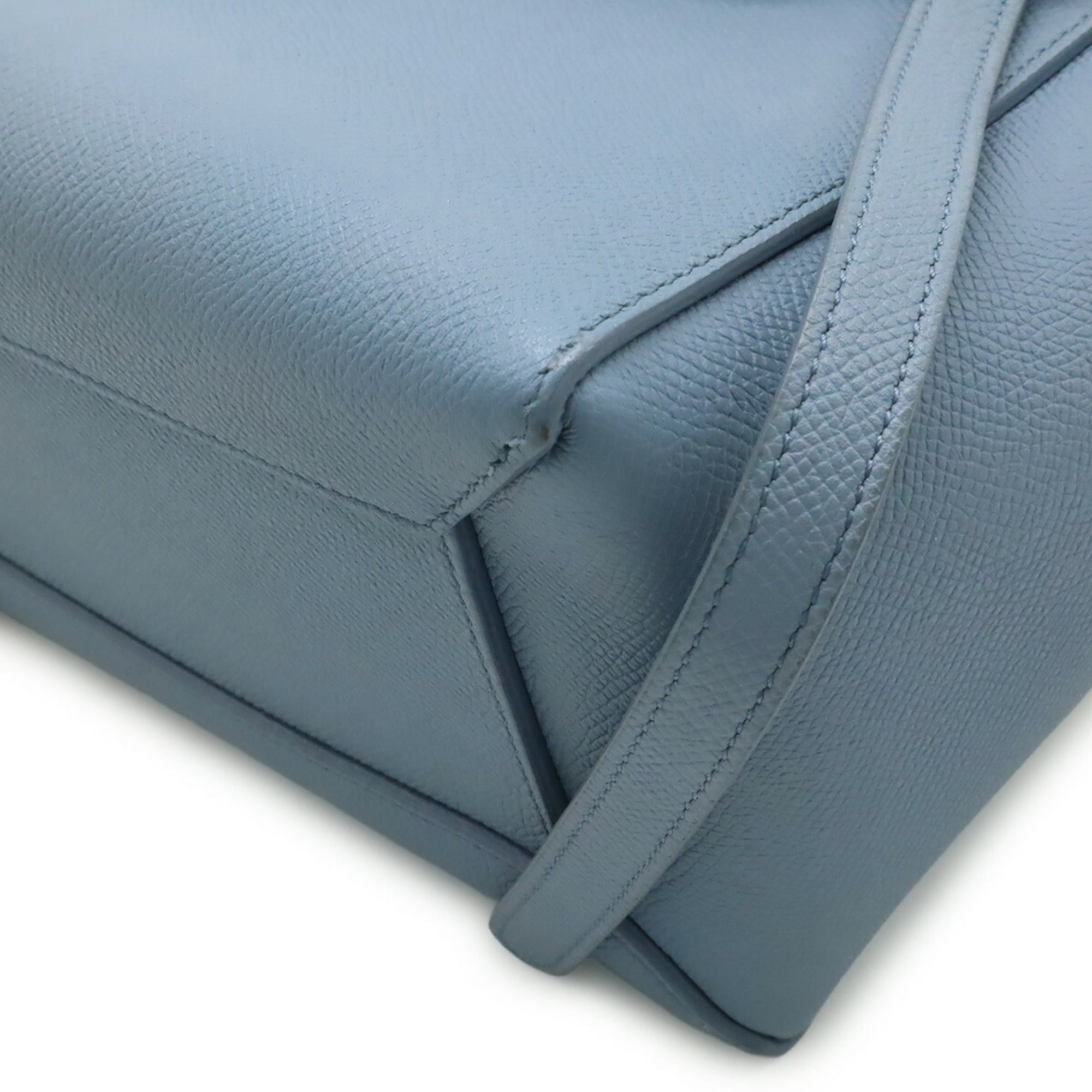 Celine CELINE Belt Bag Micro Handbag Shoulder Leather Light Blue 189153 Size ONE SIZE - 4 Thumbnail