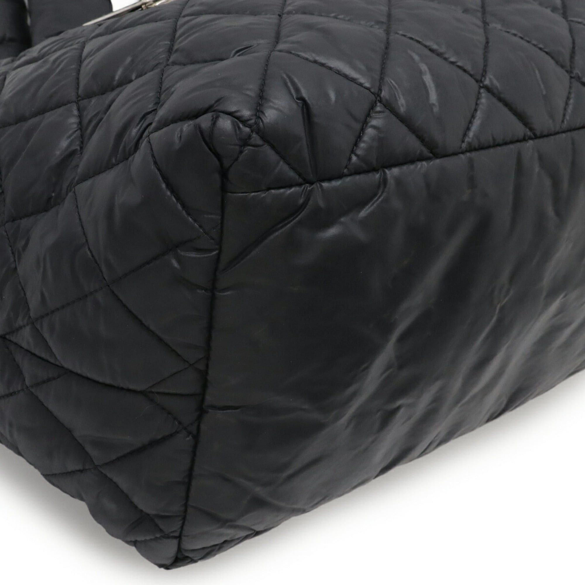Chanel CHANEL Coco Cocoon Small Tote Bag, Handbag, Quilted Nylon Leather, Black, A48610 Size ONE SIZE - 4 Thumbnail