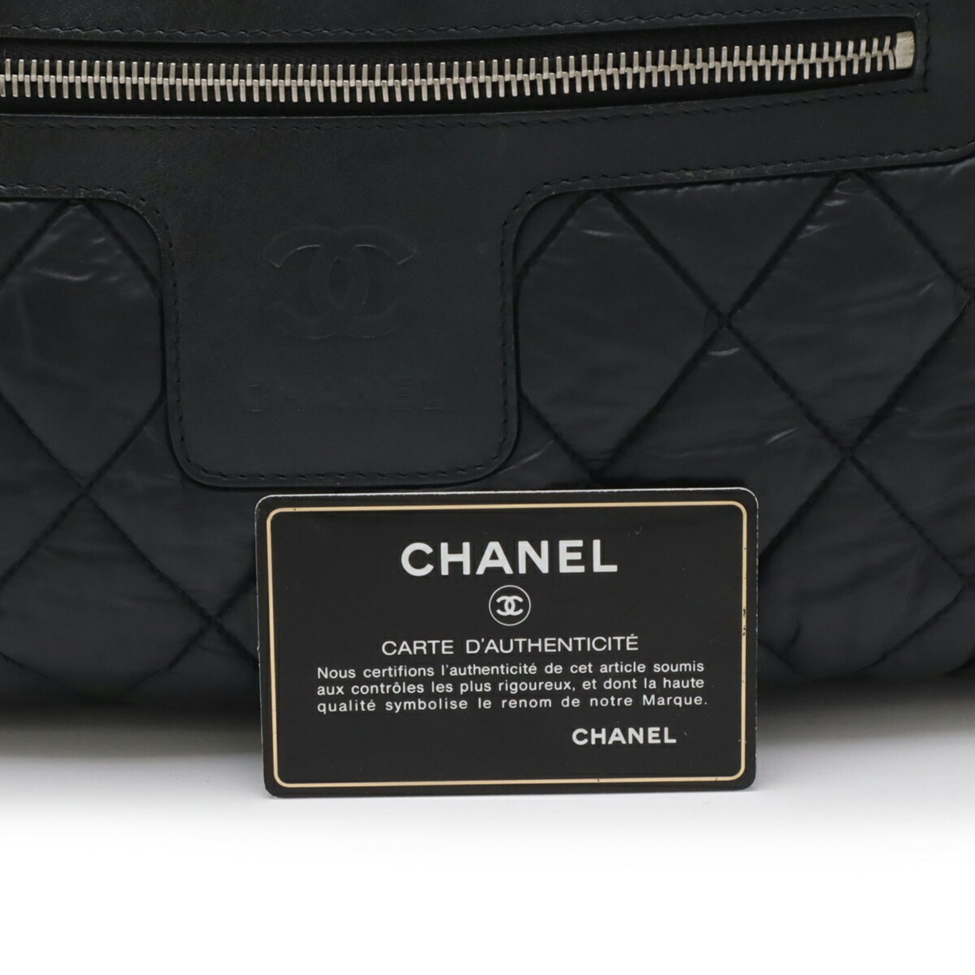 Chanel CHANEL Coco Cocoon Small Tote Bag, Handbag, Quilted Nylon Leather, Black, A48610 Size ONE SIZE - 10 Thumbnail