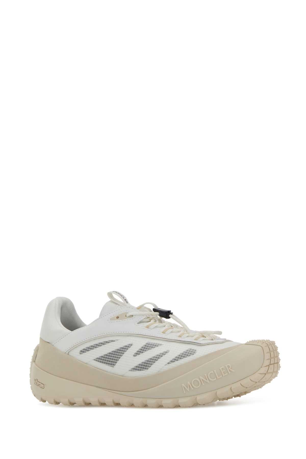 Moncler White Fabric And Nubuck Trailgrip Sneakers Size US 6 / IT 36 - 2 Thumbnail