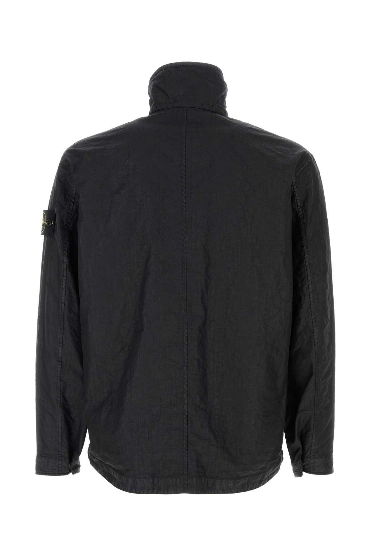 Stone Island Black Nylon Shirt Size US L / EU 52-54 / 3 - 2 Thumbnail