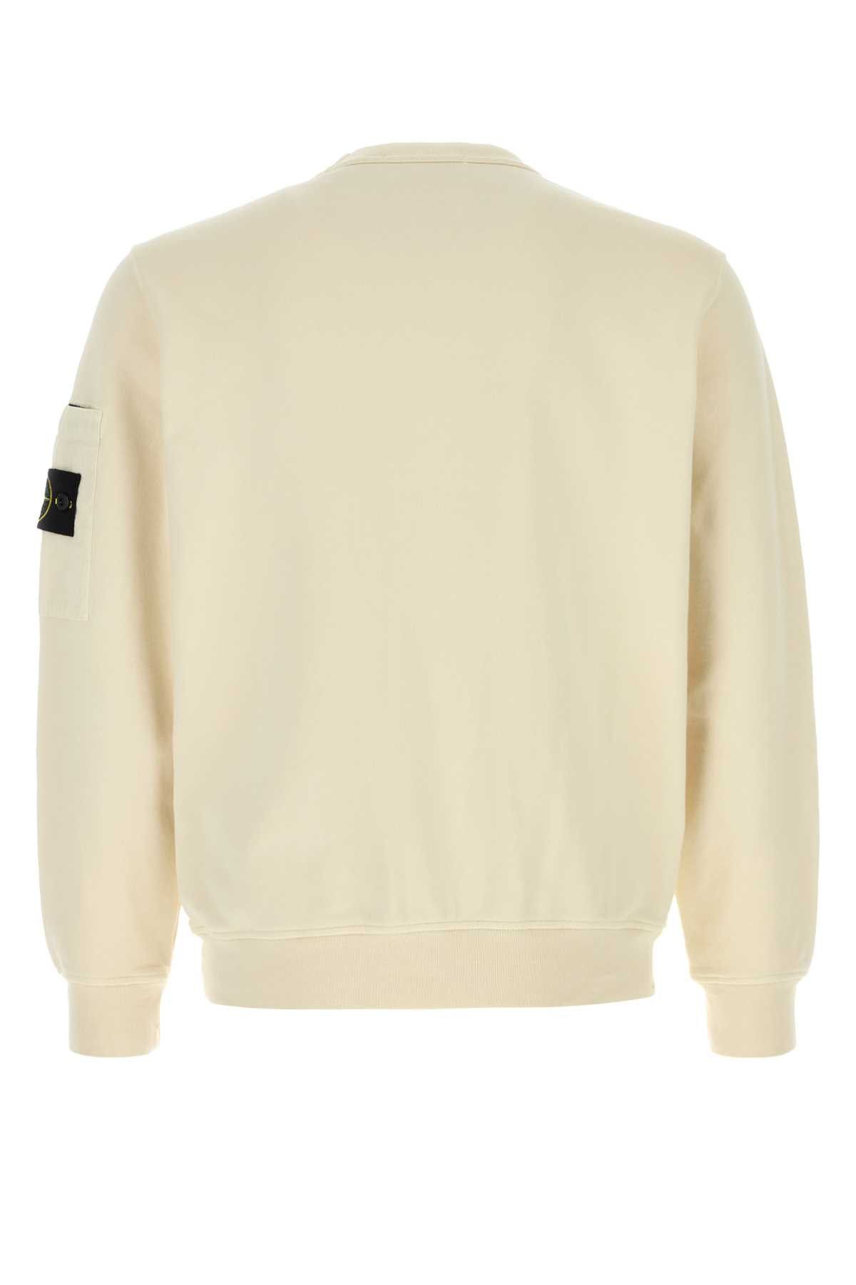 Stone Island Ivory Cotton Sweatshirt Size US M / EU 48-50 / 2 - 2 Thumbnail