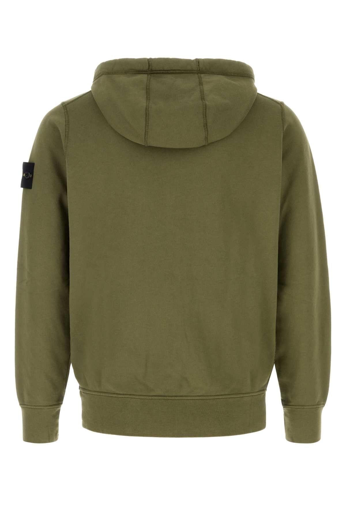 Stone Island Army Green Cotton Sweatshirt Size US M / EU 48-50 / 2 - 2 Thumbnail