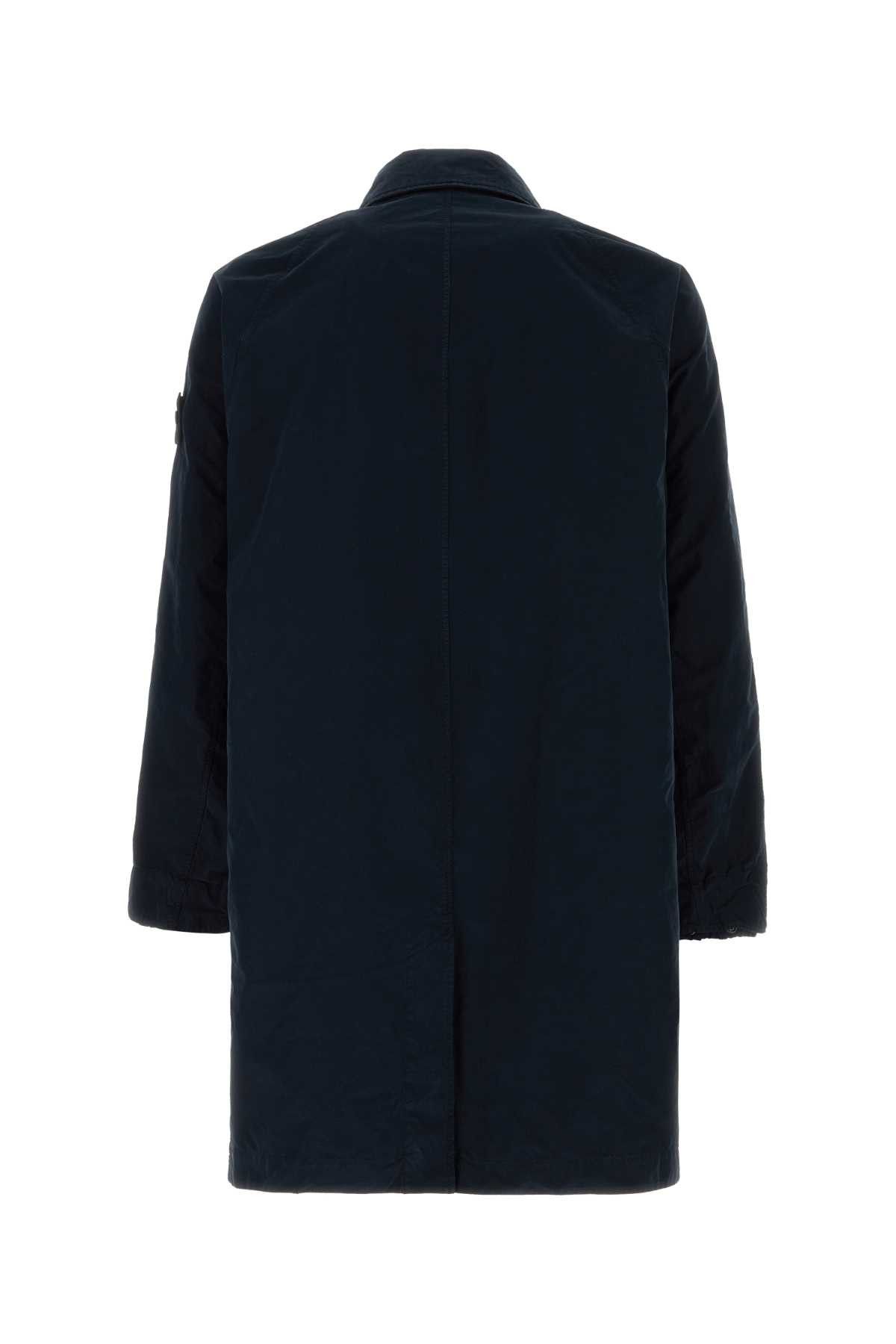 Stone Island Midnight Blue Polyester Blend Trench Coat Size US M / EU 48-50 / 2 - 2 Thumbnail