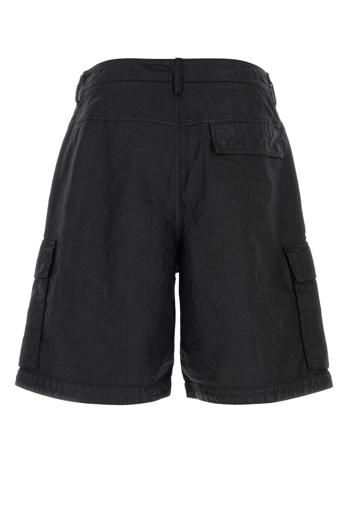 Stone Island Black Nylon Bermuda Shorts Size US 33 - 2 Thumbnail