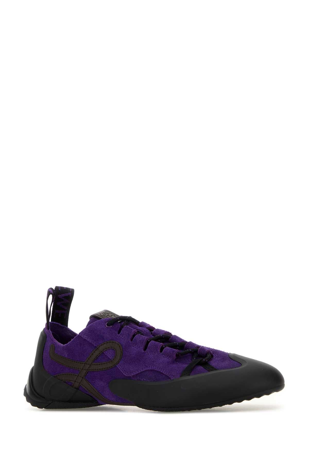 Loewe Purple Suede Grip Sneakers Size US 11 / IT 41 - 2 Thumbnail
