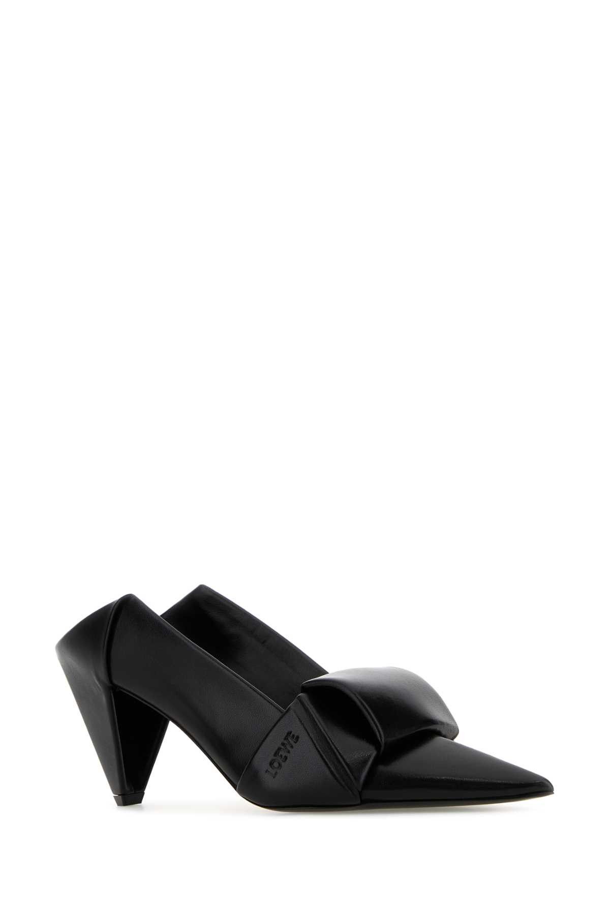 Loewe Black Leather Origami Mules Size US 10 / IT 40 - 2 Thumbnail