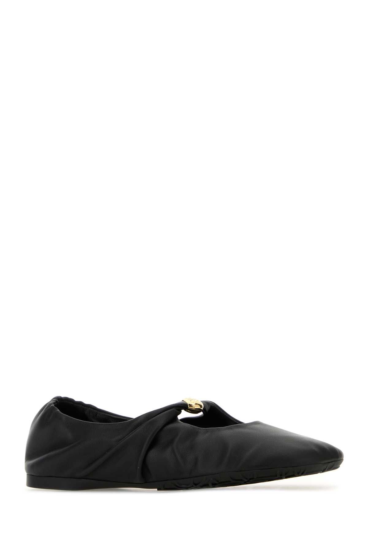 Loewe Black Nappa Leather Pebble Ballerinas Size US 5 / IT 35 - 2 Thumbnail